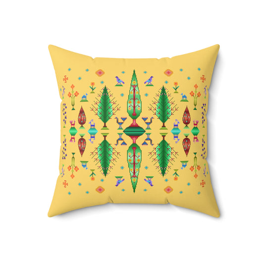 Square Pillow - Rainbow Pixel Art, Gabbeh Style III