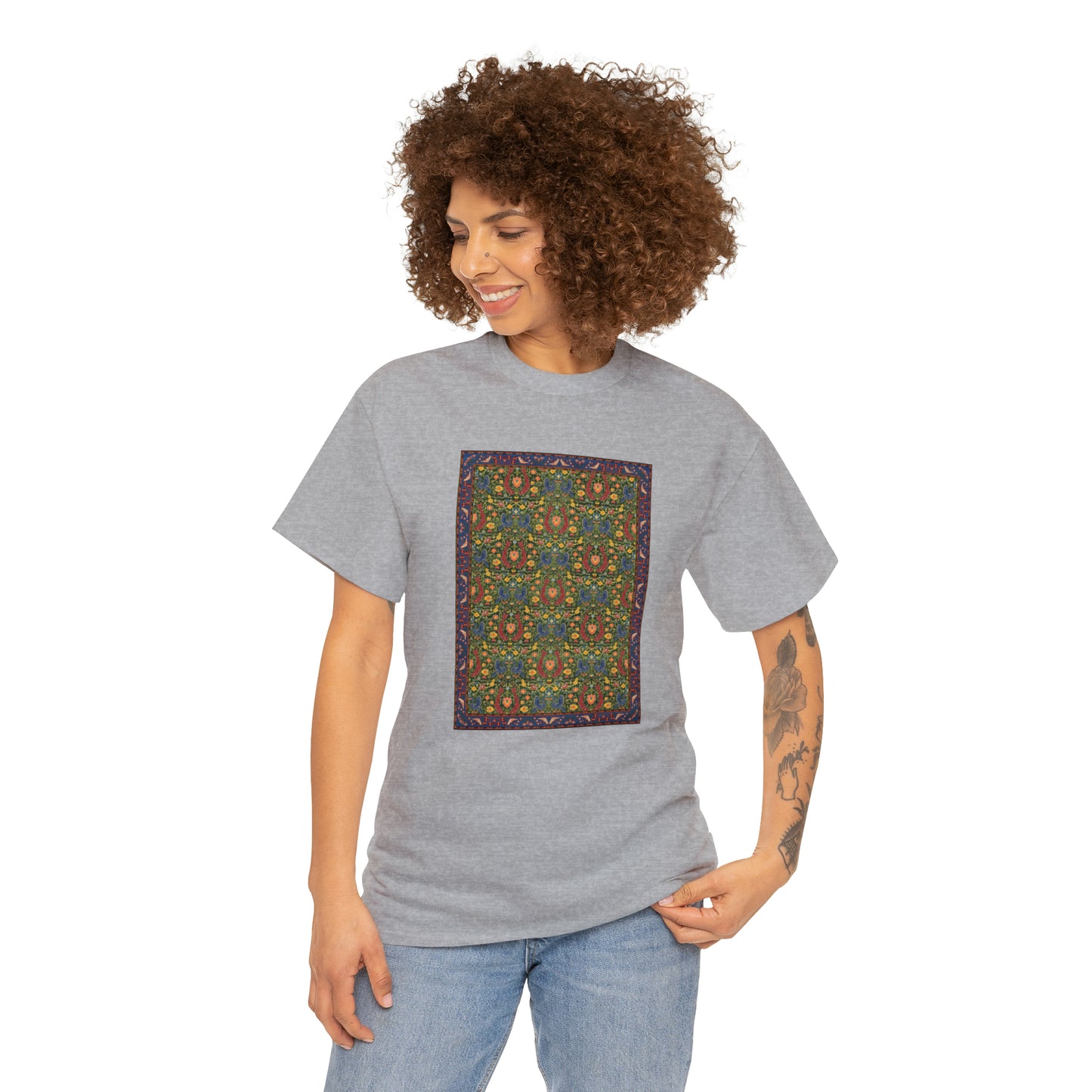 Unisex Heavy Cotton Tee - The Golden Fish and the Birds I