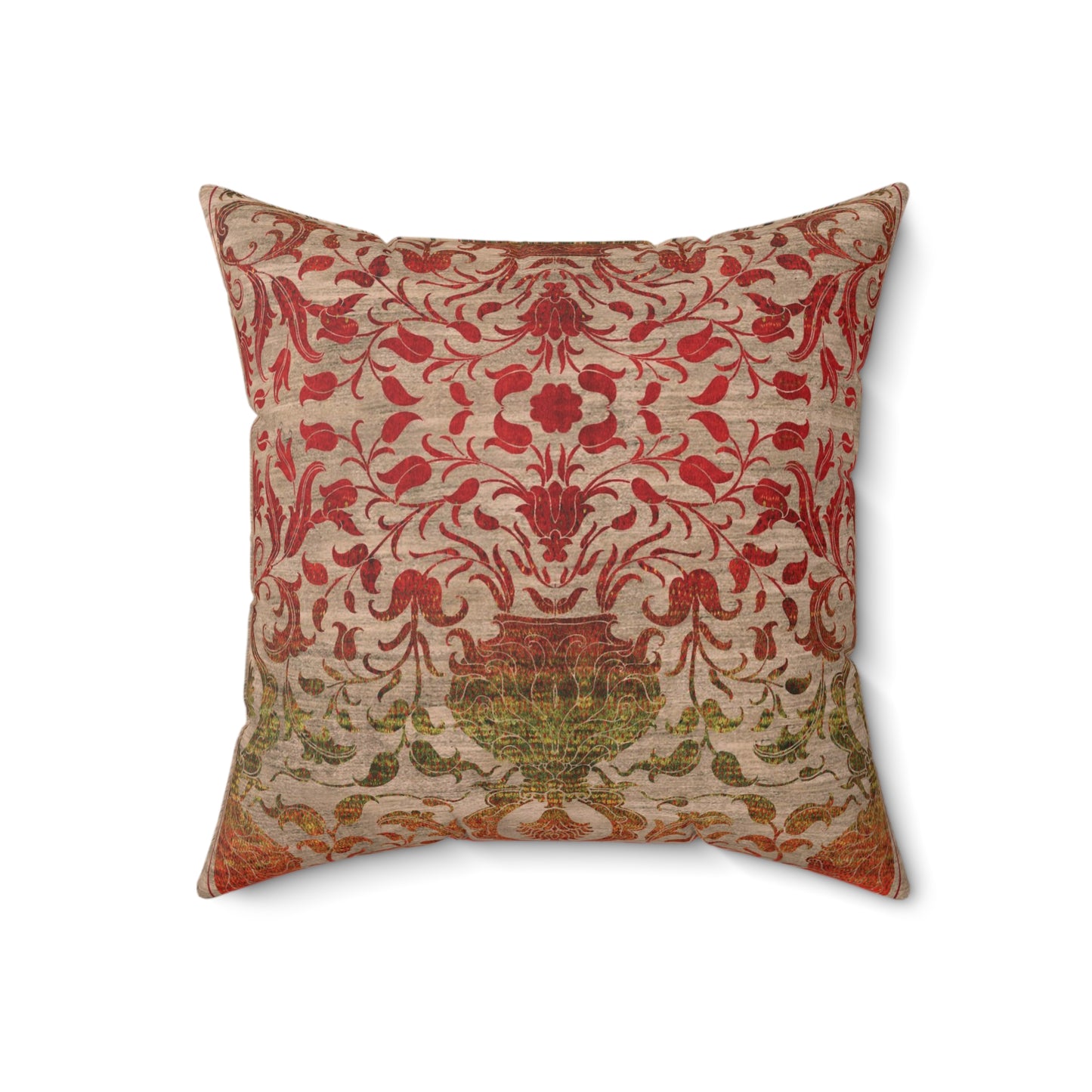 Square Pillow - Reincarnation (Khaki Ruby)