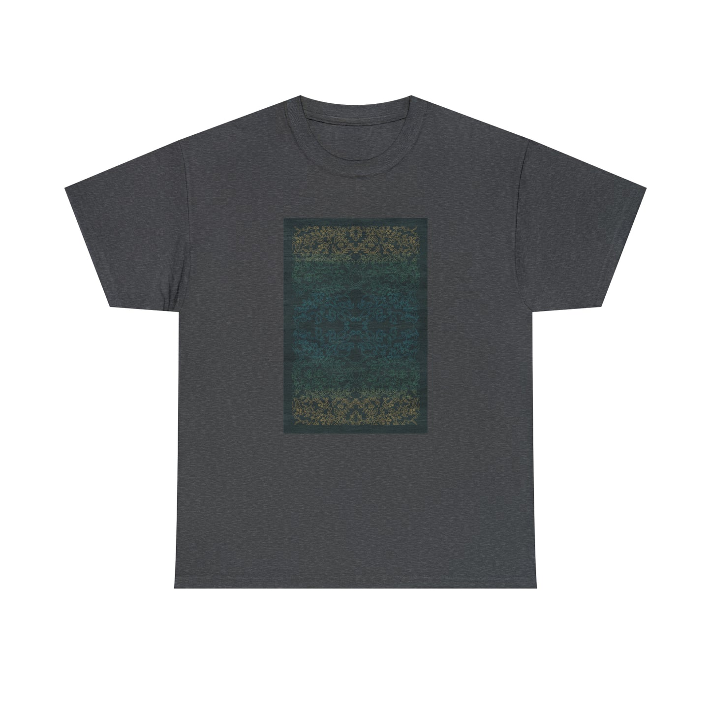 Unisex Heavy Cotton Tee - Rays of light on paddy fields (Night Blue)