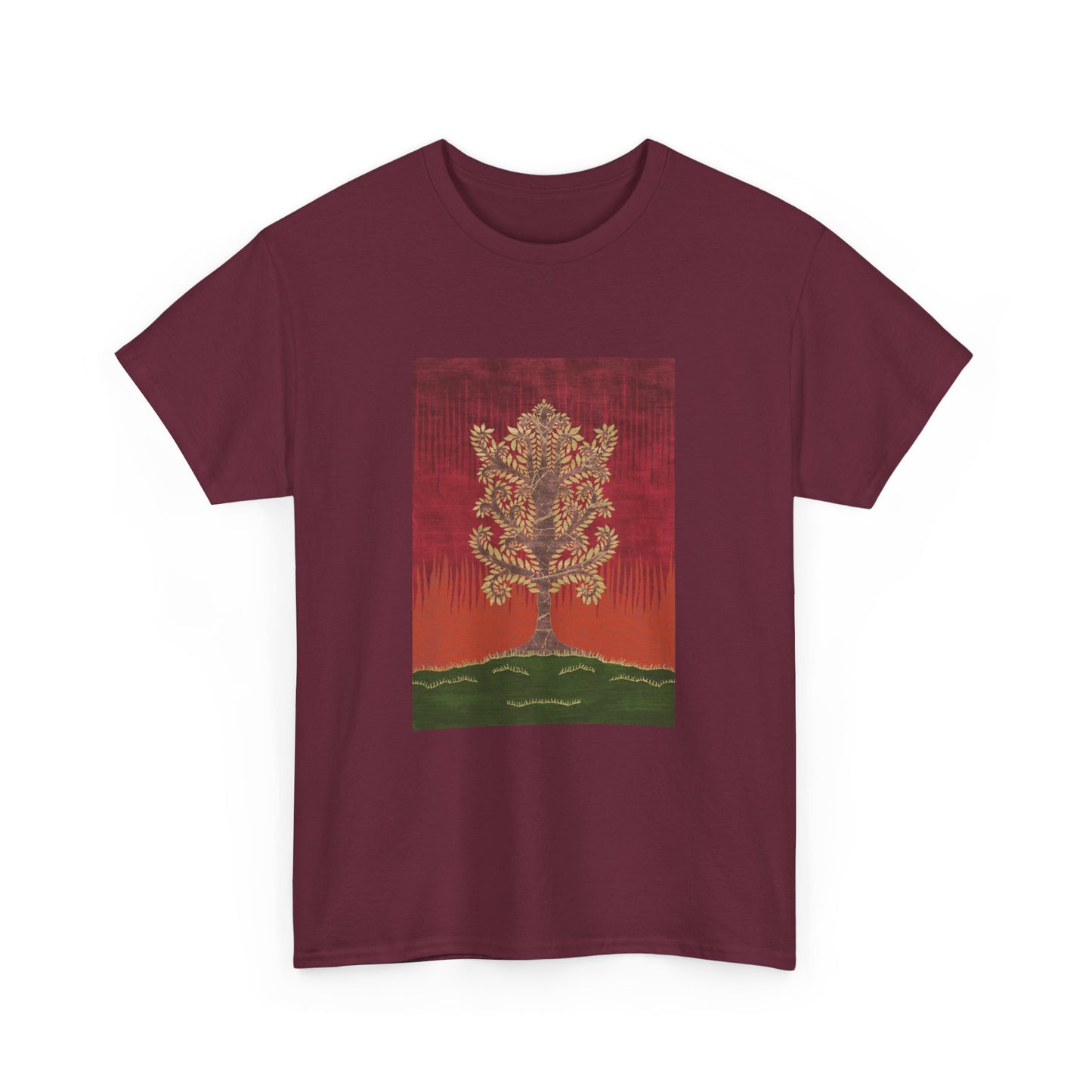 Unisex Heavy Cotton Tee - Ashen Tree (Autumn version)