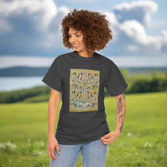 Unisex T-Shirt aus schwerer Baumwolle - Der letzte Tanz mit dem Wind (grüne Version)