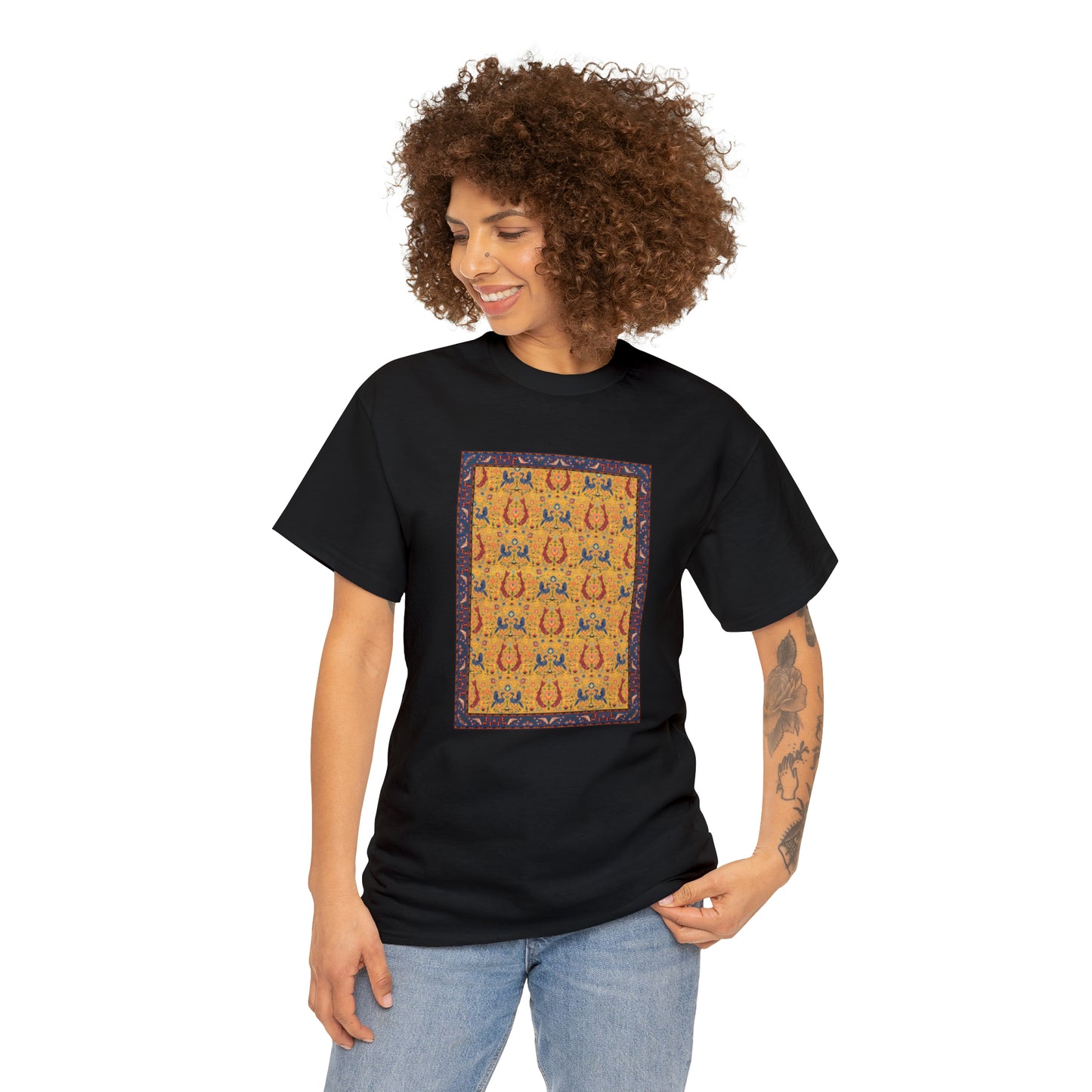 Unisex Heavy Cotton Tee - The Golden Fish and the Birds III