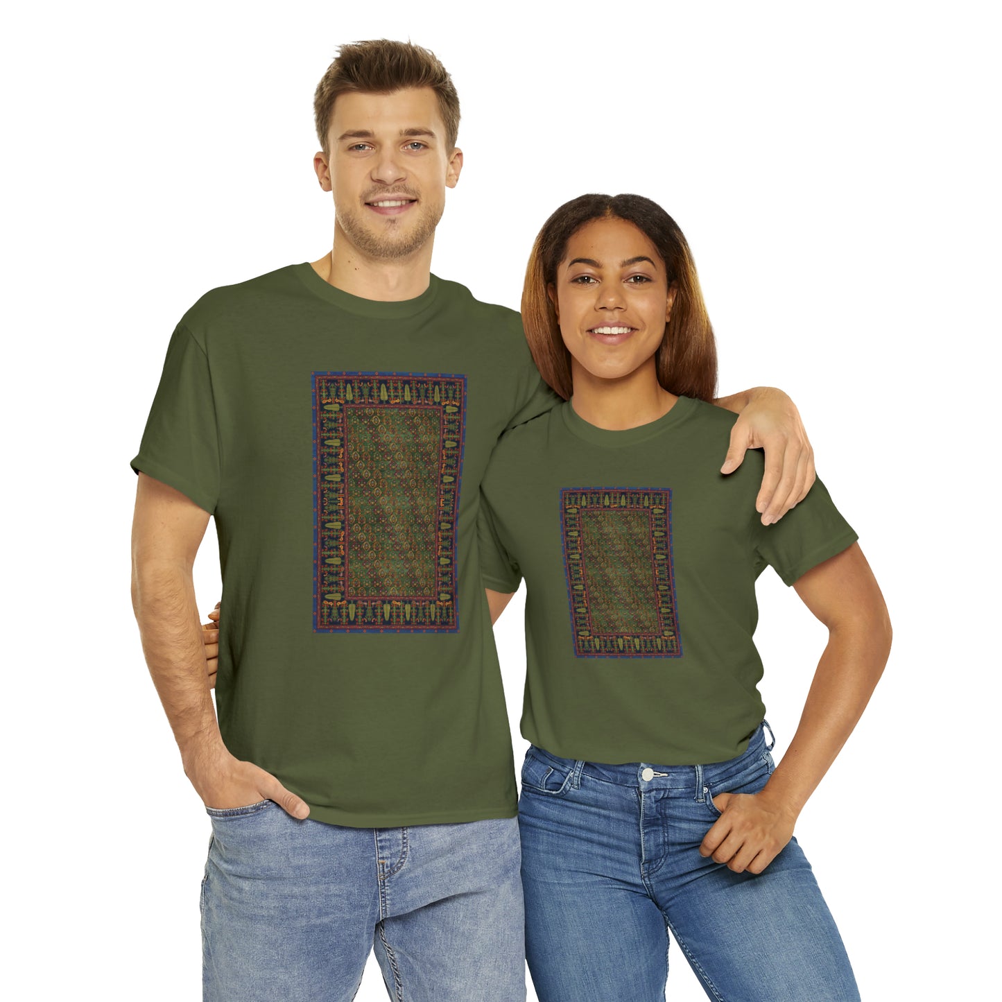 Unisex-T-Shirt aus schwerer Baumwolle – Der Garten der heiligen Kiefern (Sommer)