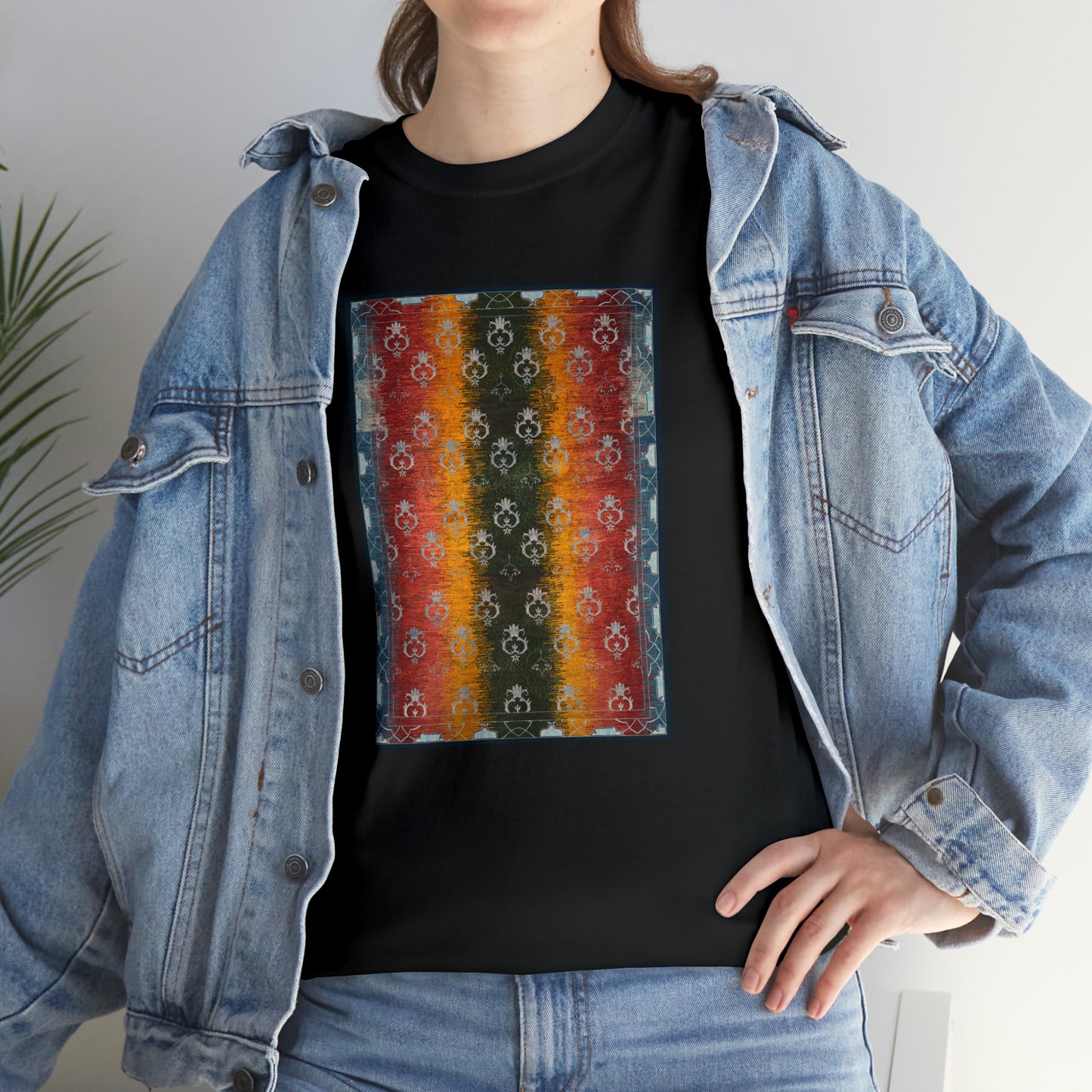 Unisex-T-Shirt aus schwerer Baumwolle – Granatapfelgarten