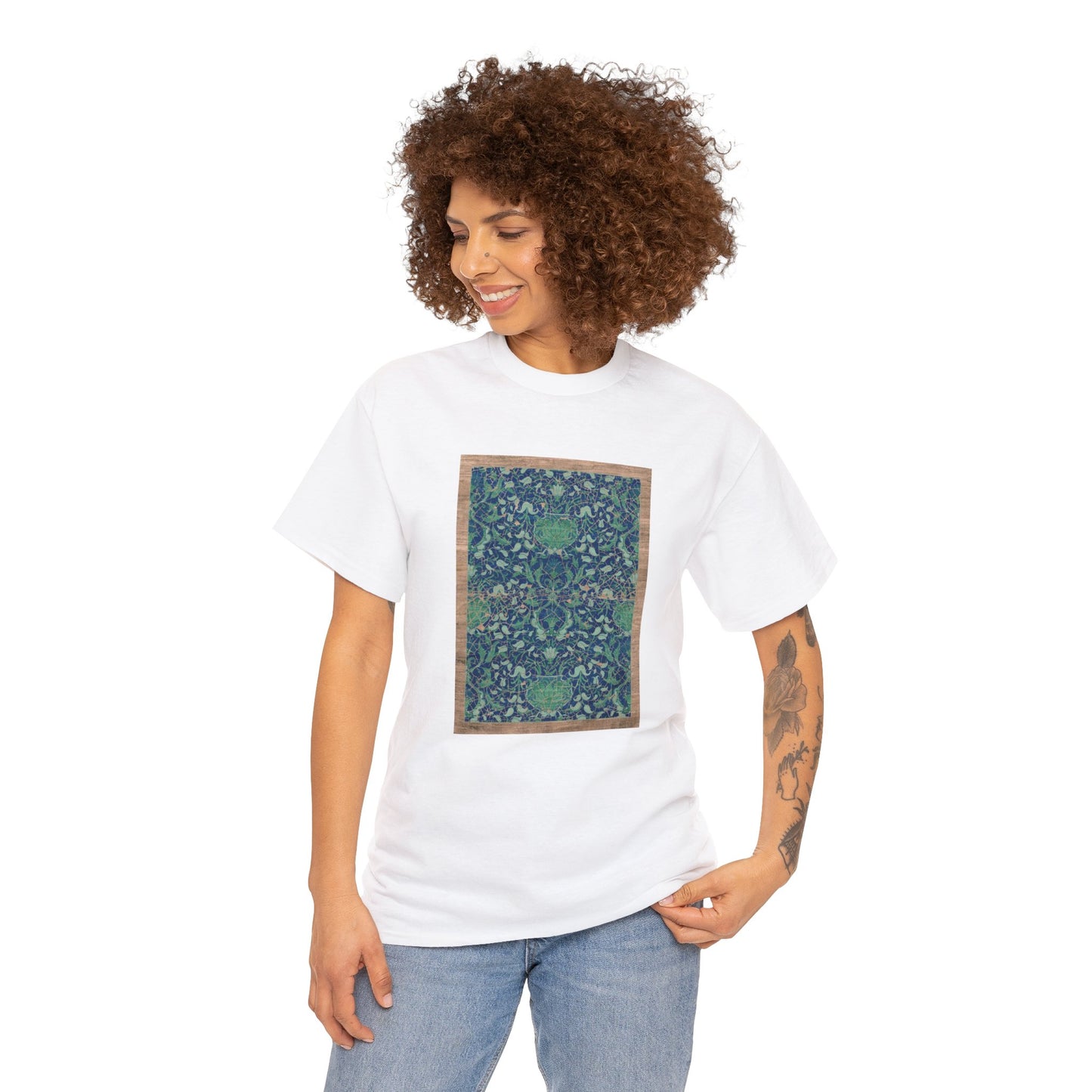 Unisex Heavy Cotton Tee - Reincarnation (Indigo Blue)