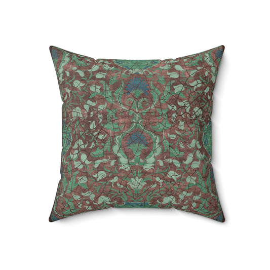 Square Pillow - Reincarnation (Khaki Blue)