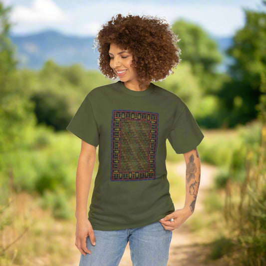 Unisex-T-Shirt aus schwerer Baumwolle – Der Garten der heiligen Kiefern (Sommer)