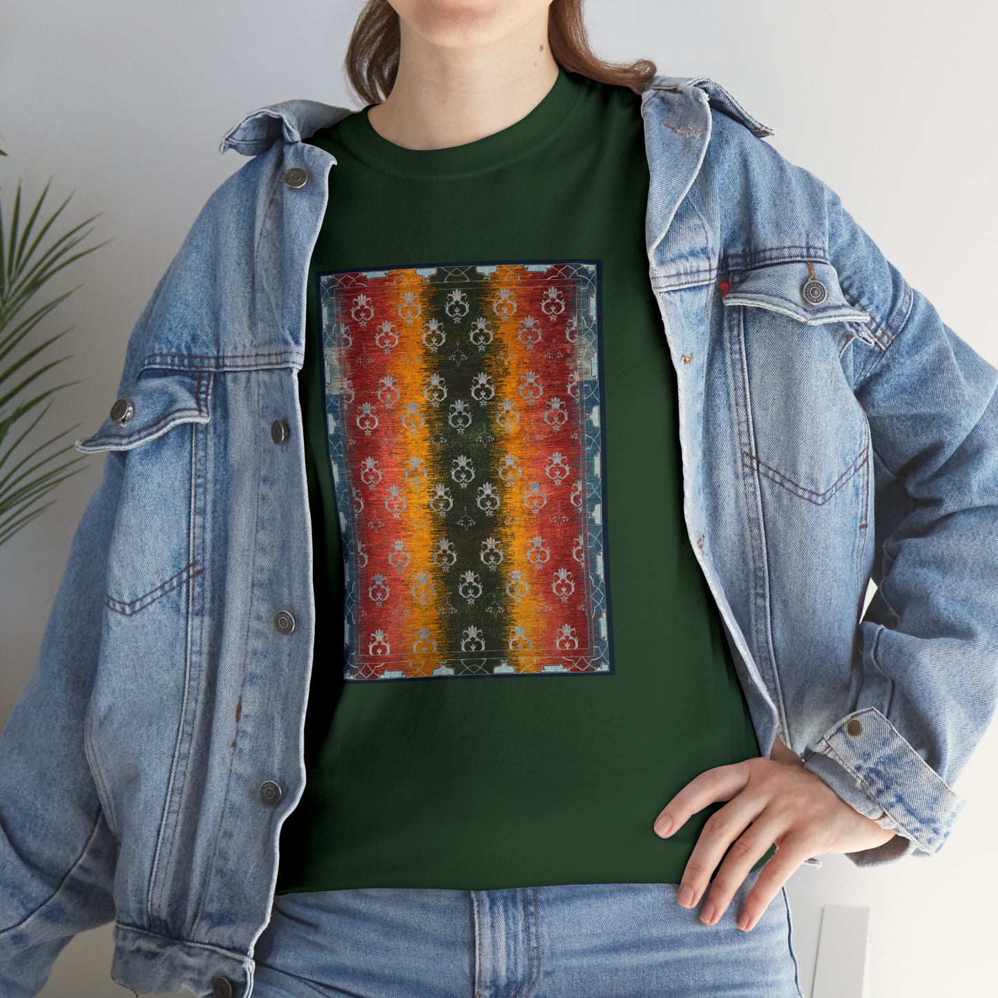 Unisex-T-Shirt aus schwerer Baumwolle – Granatapfelgarten