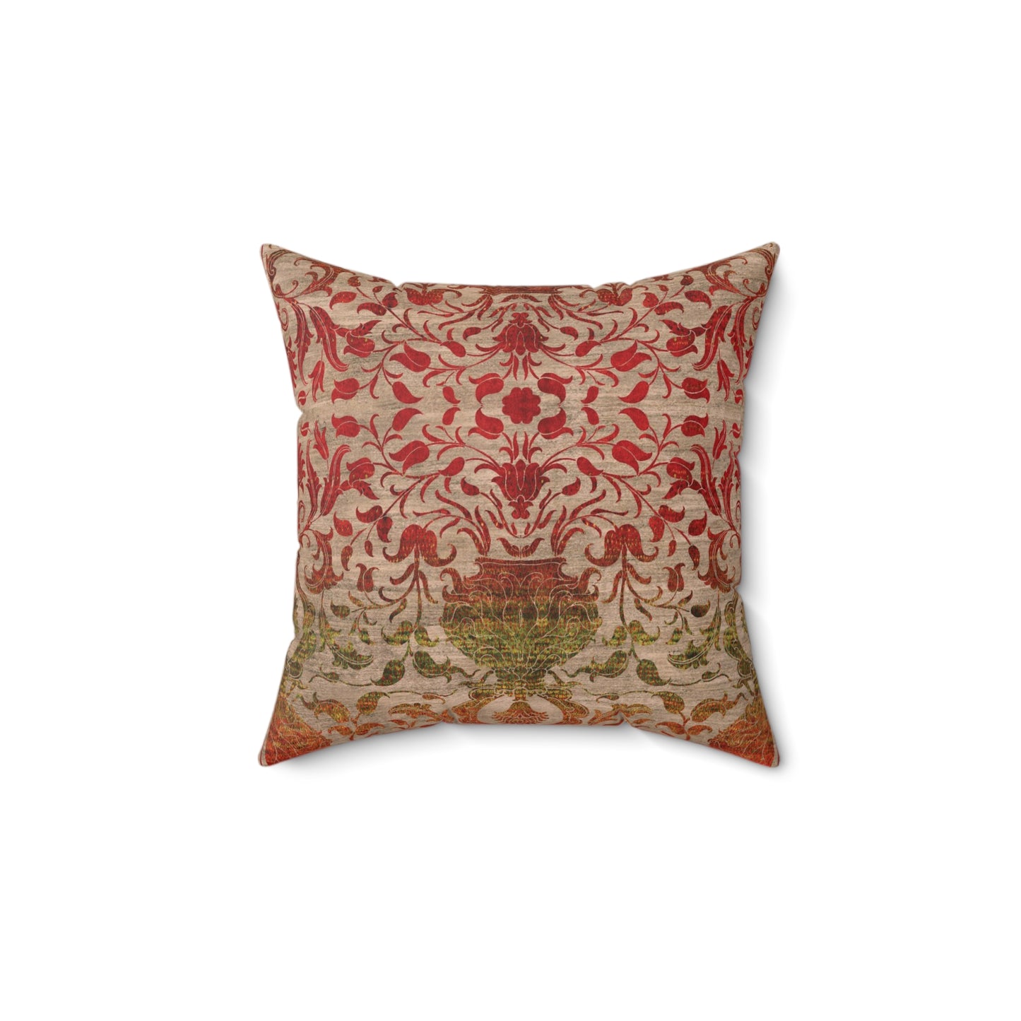 Square Pillow - Reincarnation (Khaki Ruby)