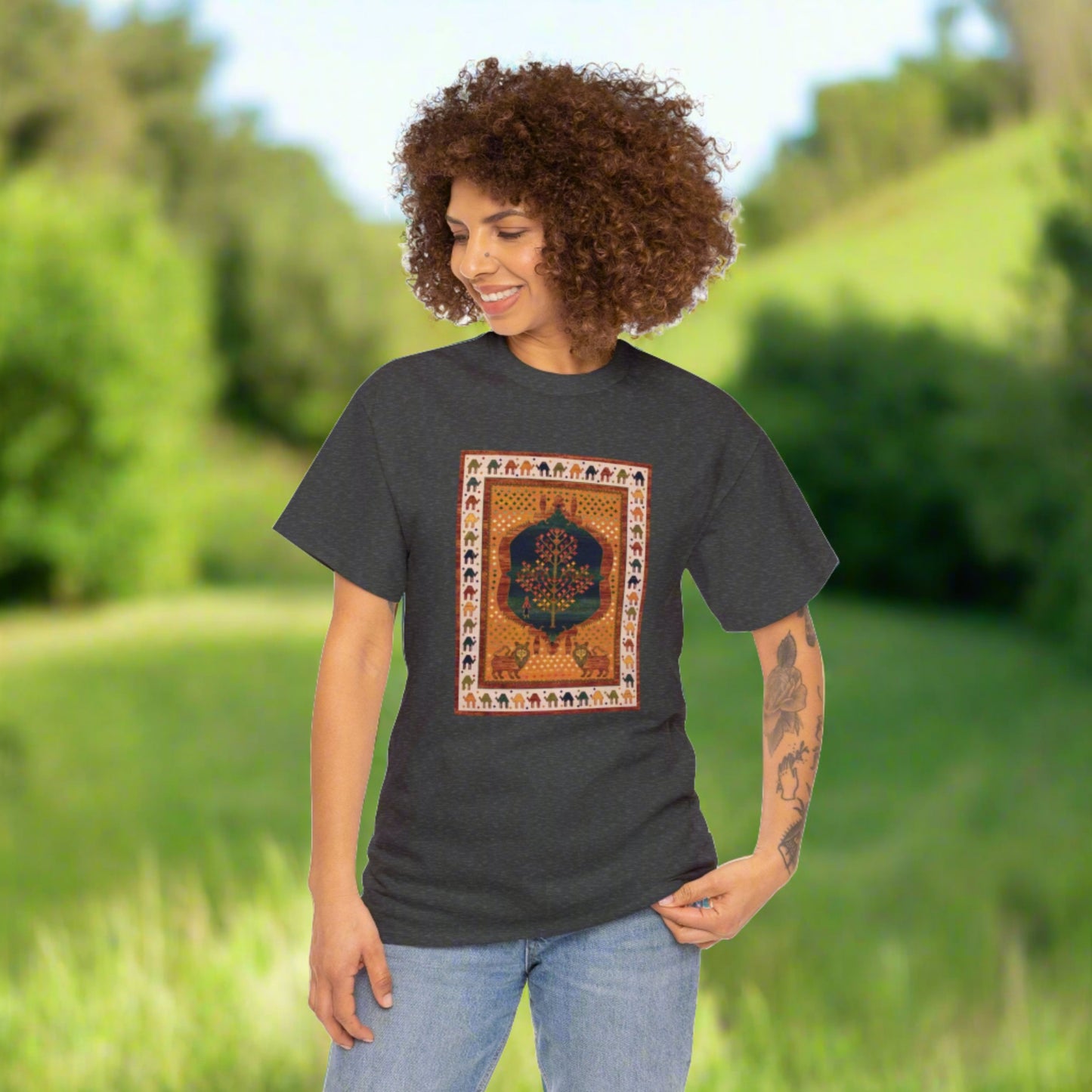 Unisex Heavy Cotton Tee - The lions and the maple I