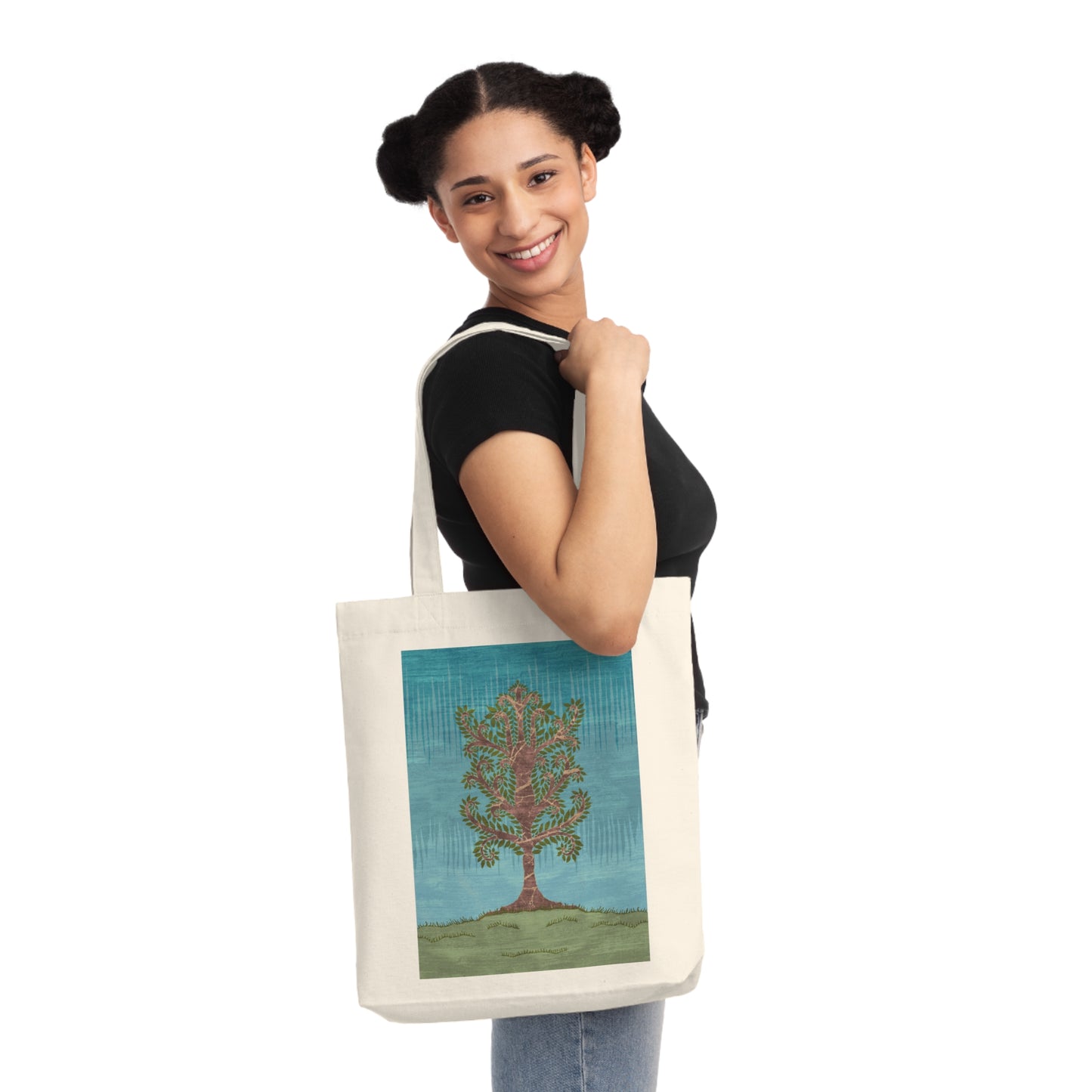 Woven Tote Bag - Ashen Tree (Winter version)