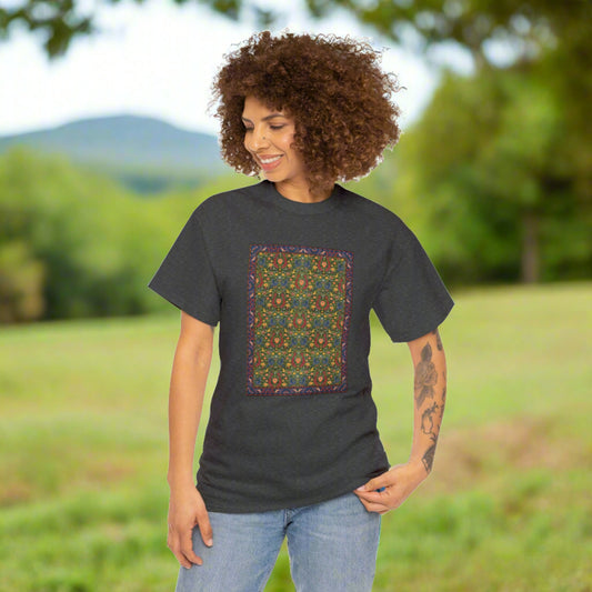 Unisex Heavy Cotton Tee - The Golden Fish and the Birds I