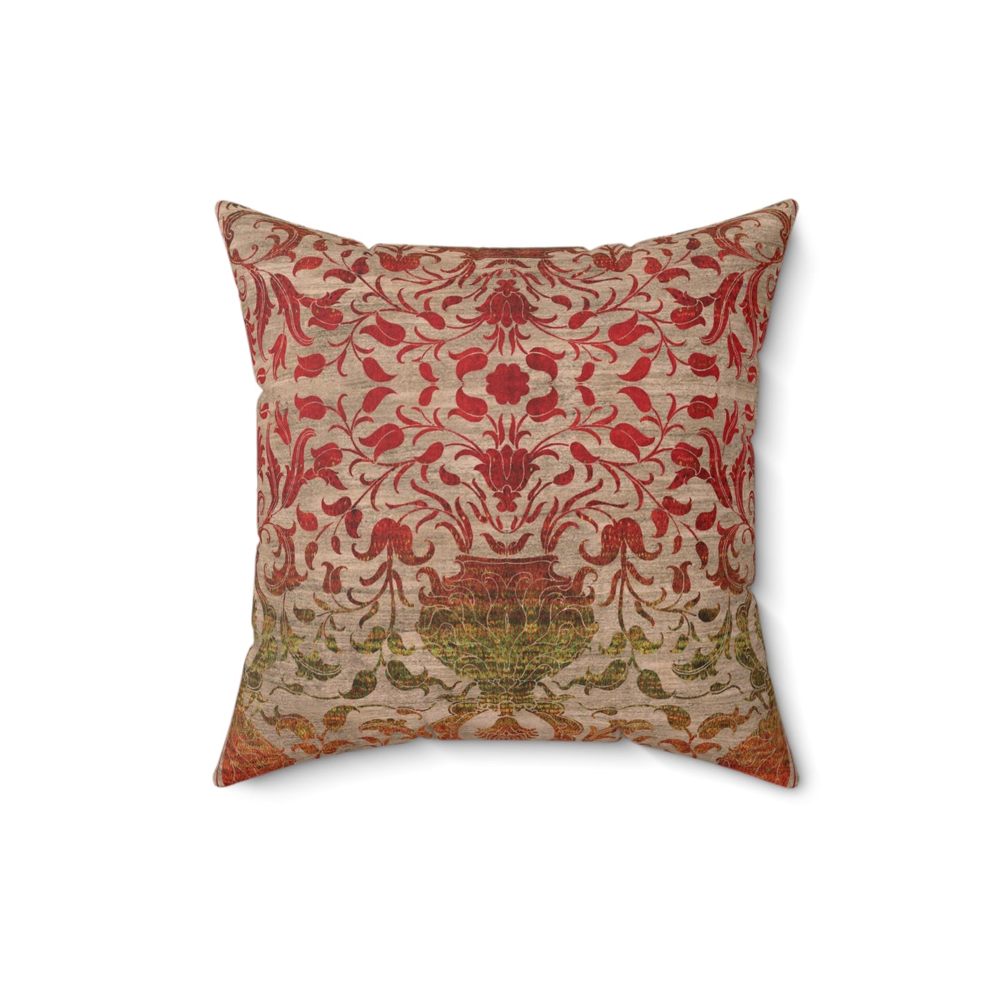 Square Pillow - Reincarnation (Khaki Ruby)