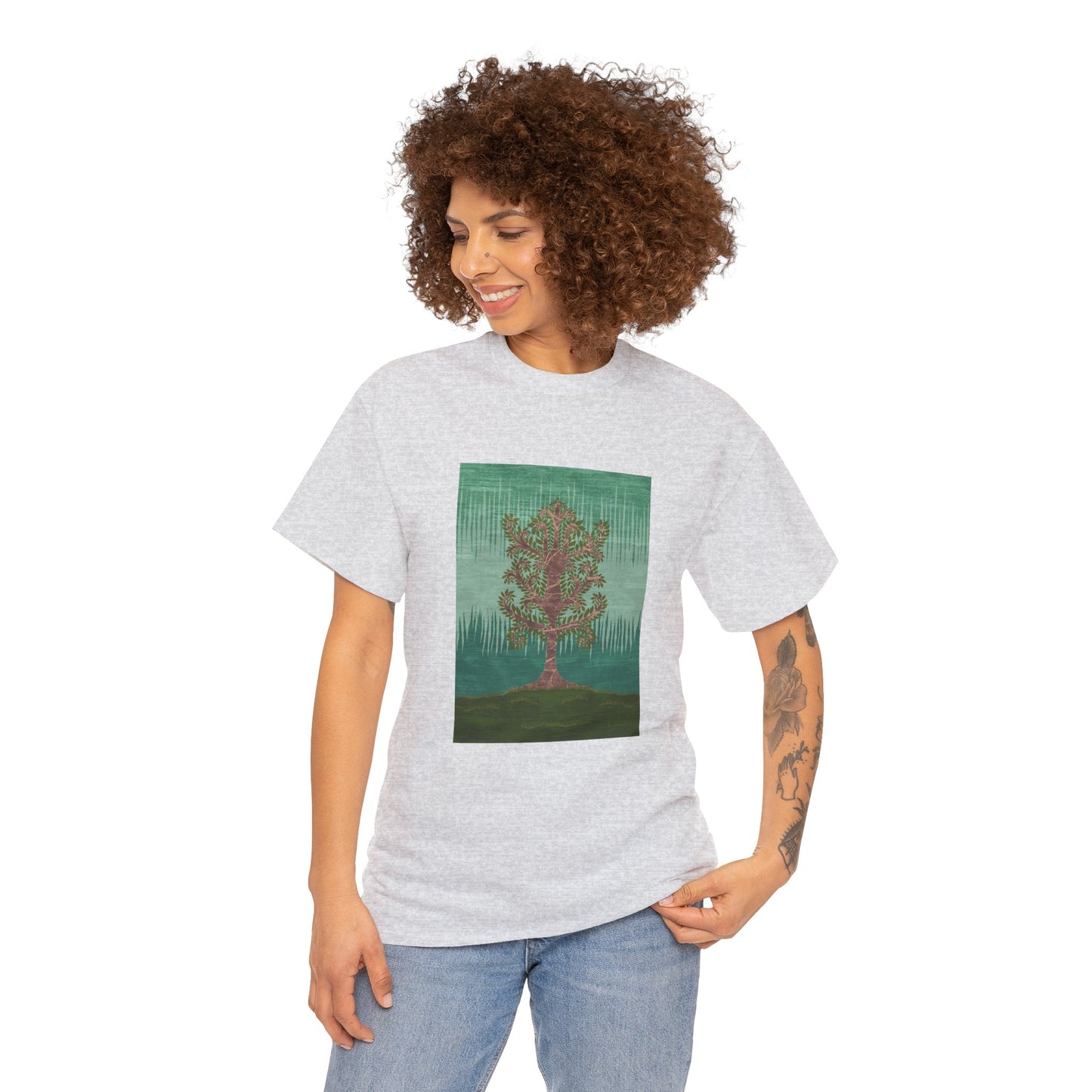 Unisex Heavy Cotton Tee - Ashen Tree (Summer version)