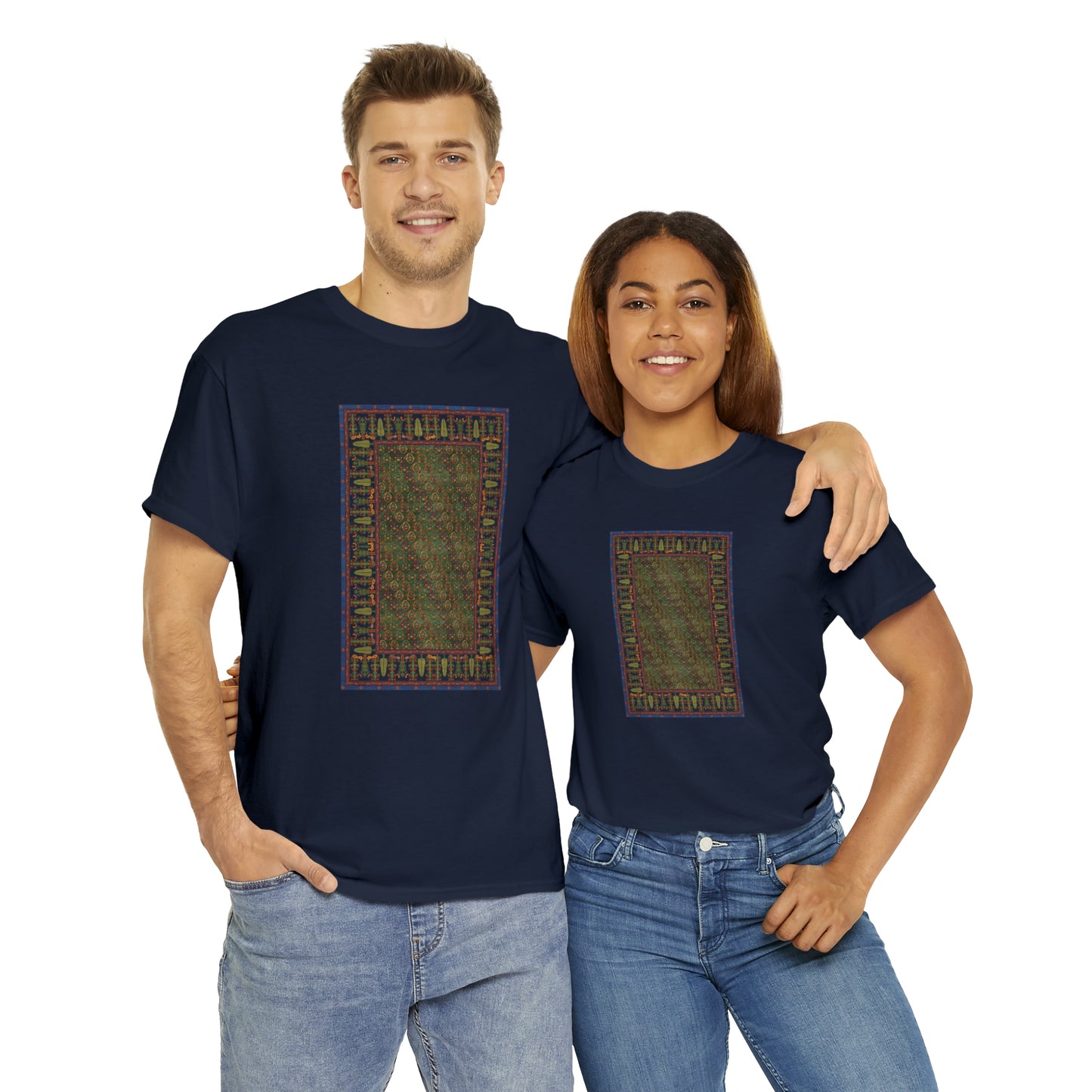 Unisex-T-Shirt aus schwerer Baumwolle – Der Garten der heiligen Kiefern (Sommer)