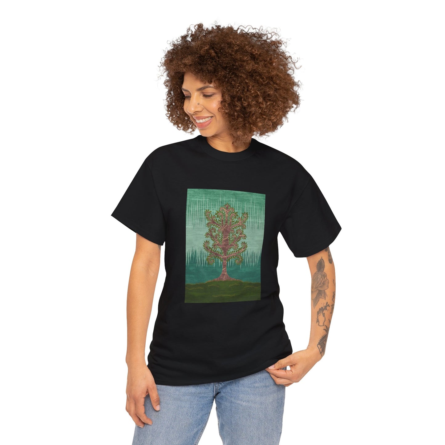 Unisex Heavy Cotton Tee - Ashen Tree (Summer version)