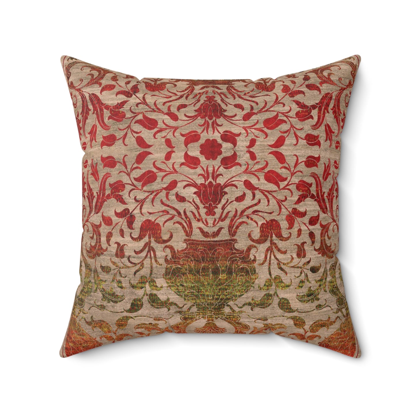 Square Pillow - Reincarnation (Khaki Ruby)