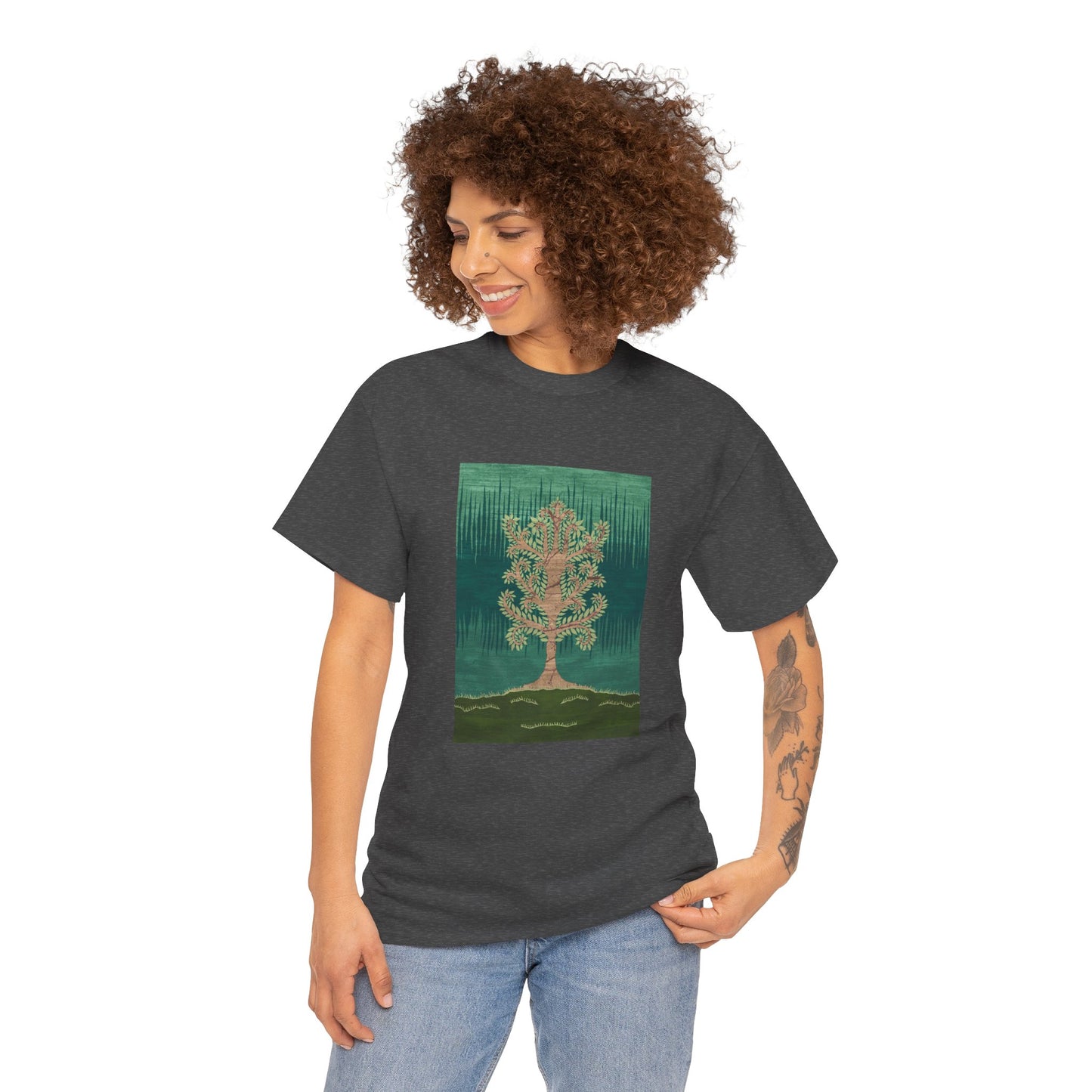 Unisex Heavy Cotton Tee - Ashen Tree (Spring version)