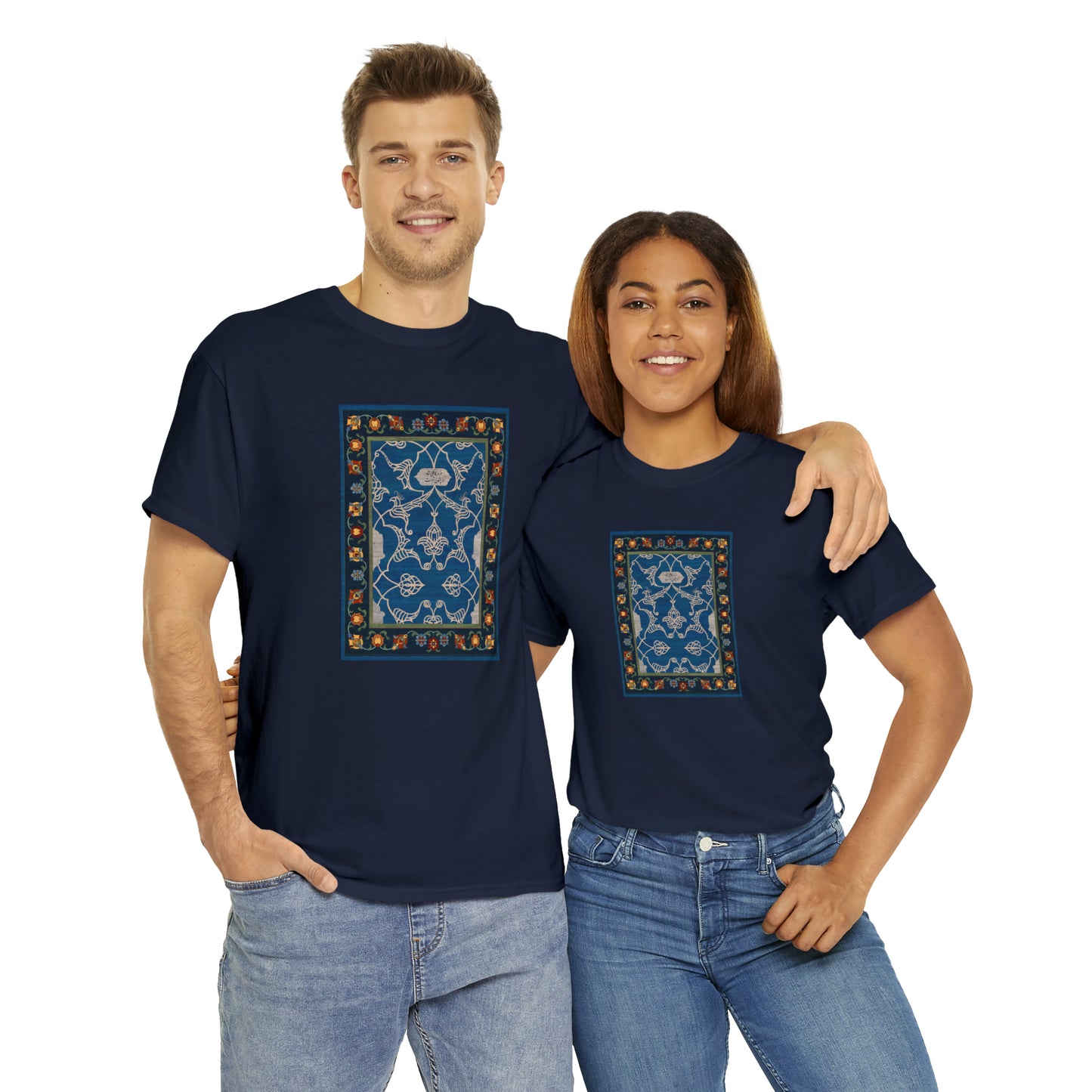 Unisex-T-Shirt aus schwerer Baumwolle – Nachtblau