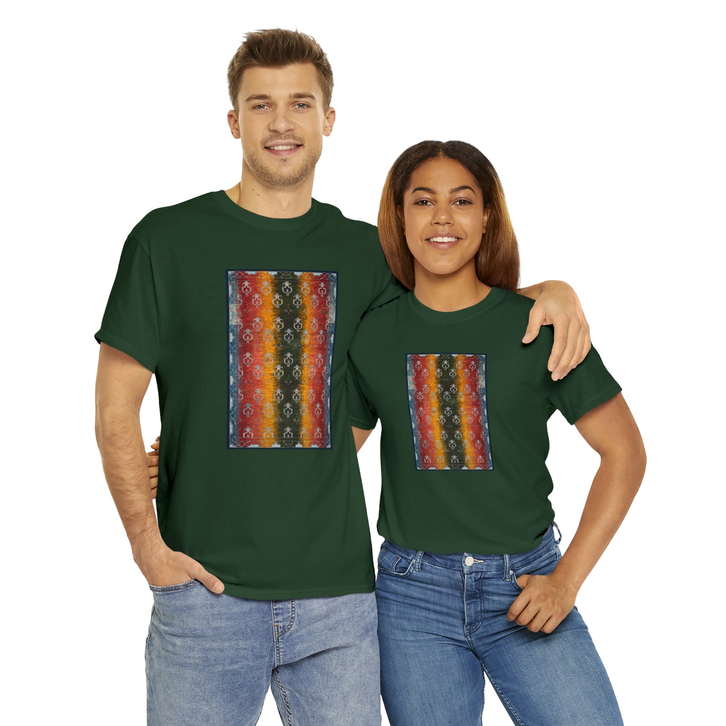 Unisex-T-Shirt aus schwerer Baumwolle – Granatapfelgarten