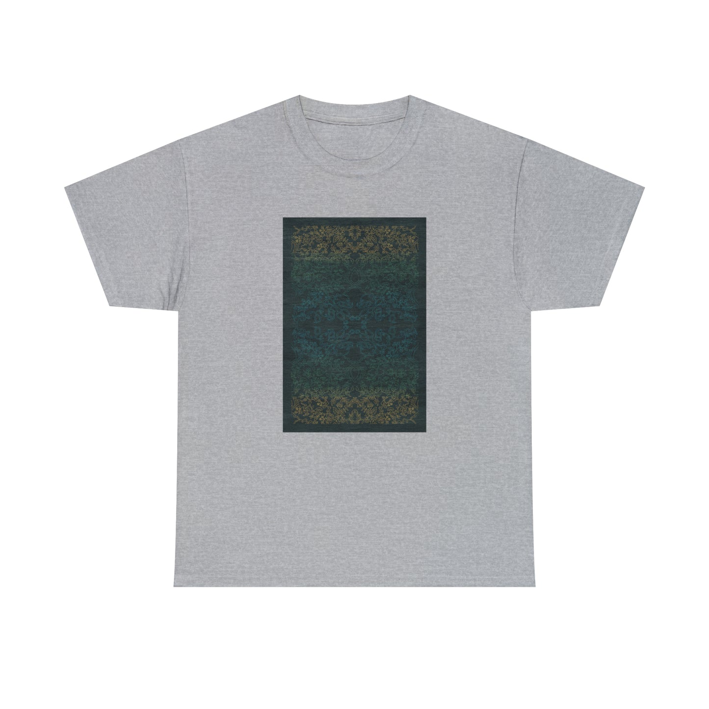 Unisex Heavy Cotton Tee - Rays of light on paddy fields (Night Blue)