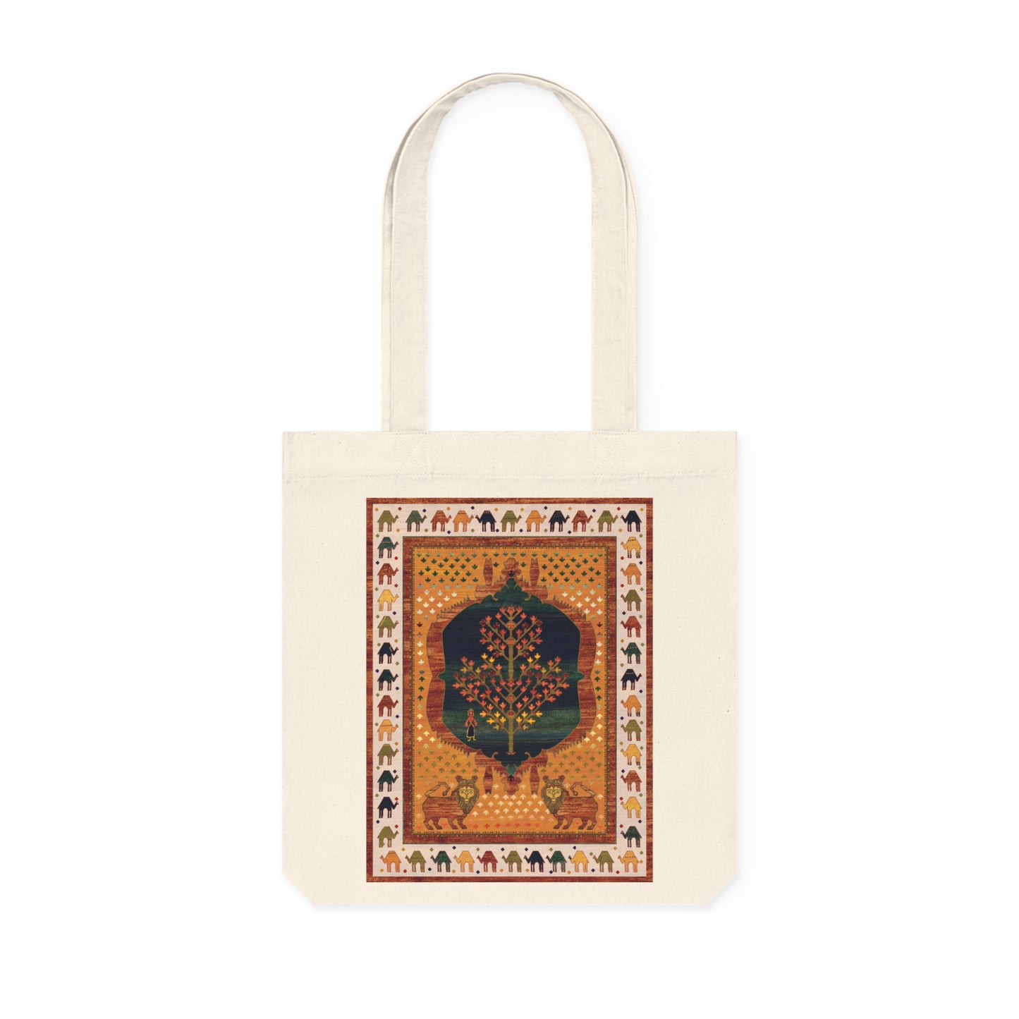 Woven Tote Bag - The lions and the maple I