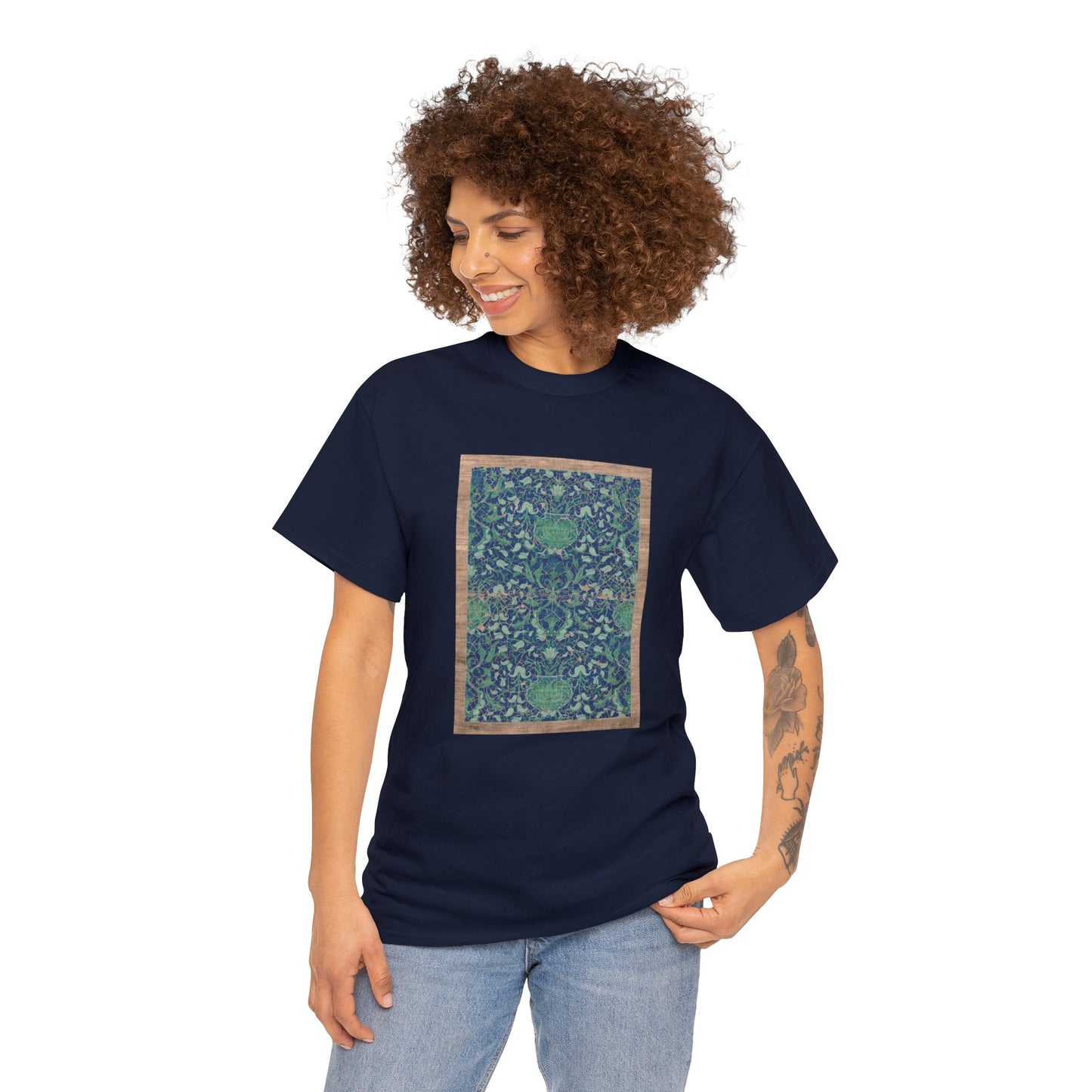 Unisex Heavy Cotton Tee - Reincarnation (Indigo Blue)