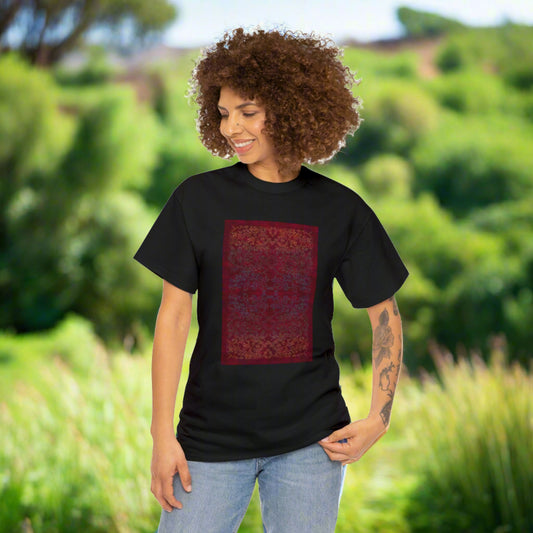 Unisex Heavy Cotton Tee - Rays of light on paddy fields (Fall)