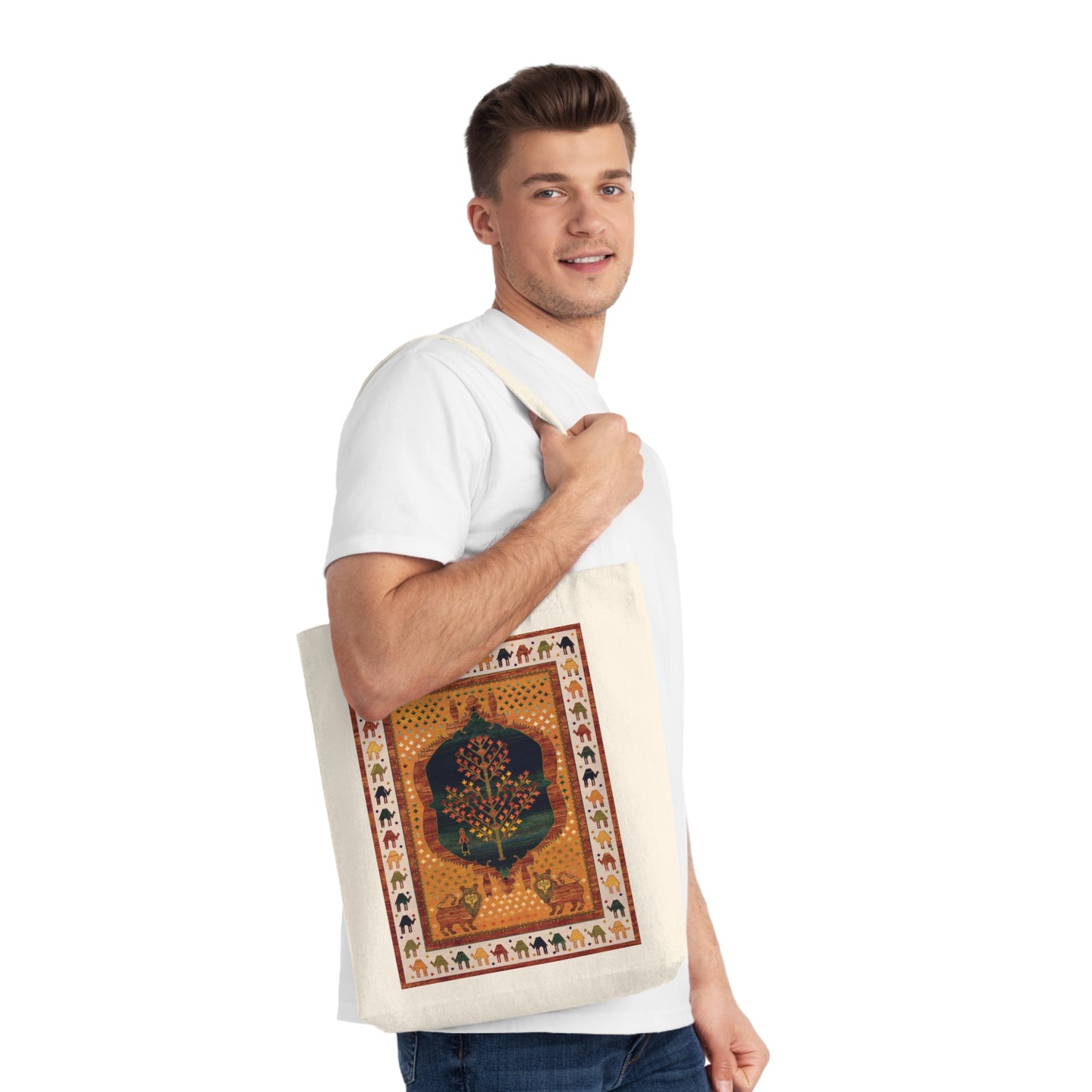 Woven Tote Bag - The lions and the maple I