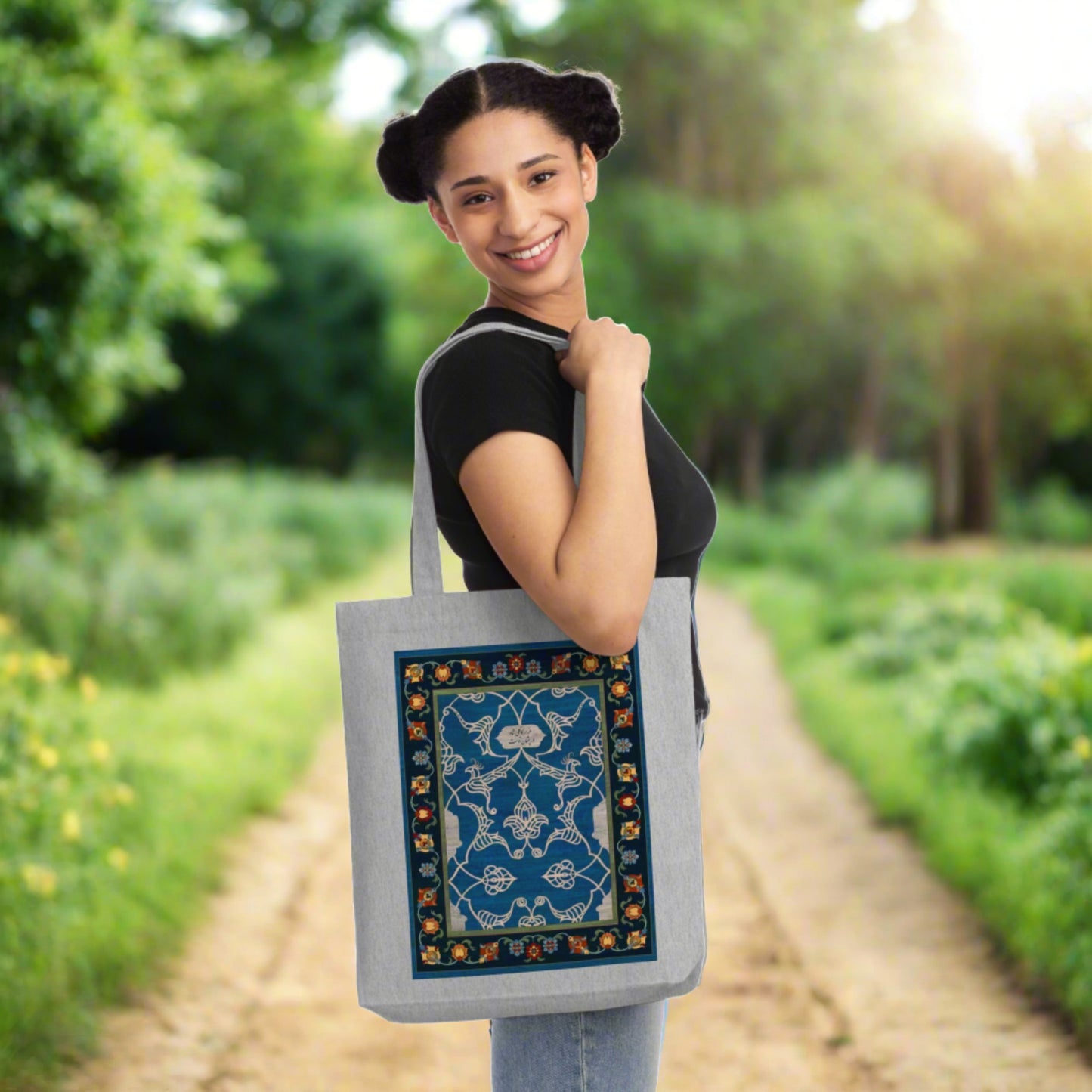 Woven Tote Bag - Nightfall Blue