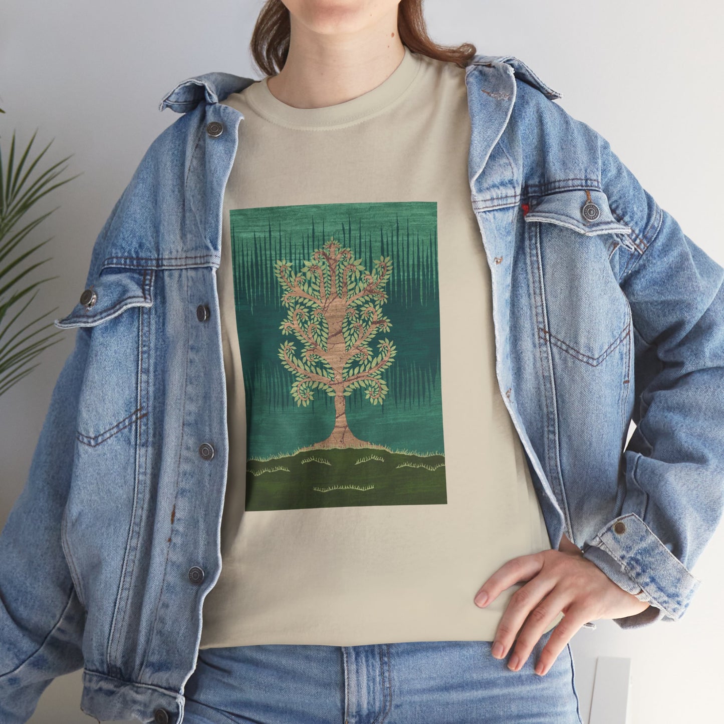 Unisex Heavy Cotton Tee - Ashen Tree (Spring version)