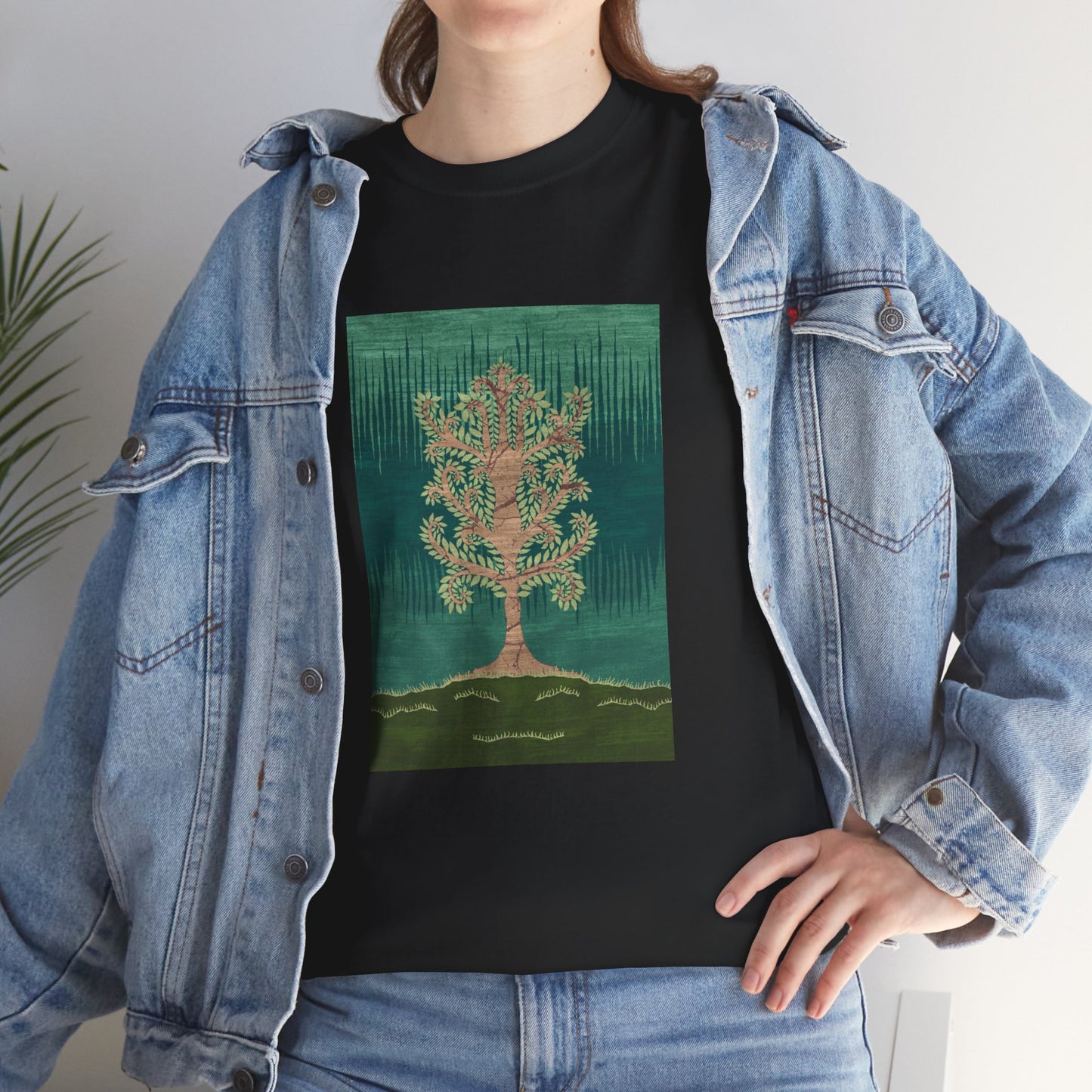 Unisex Heavy Cotton Tee - Ashen Tree (Spring version)