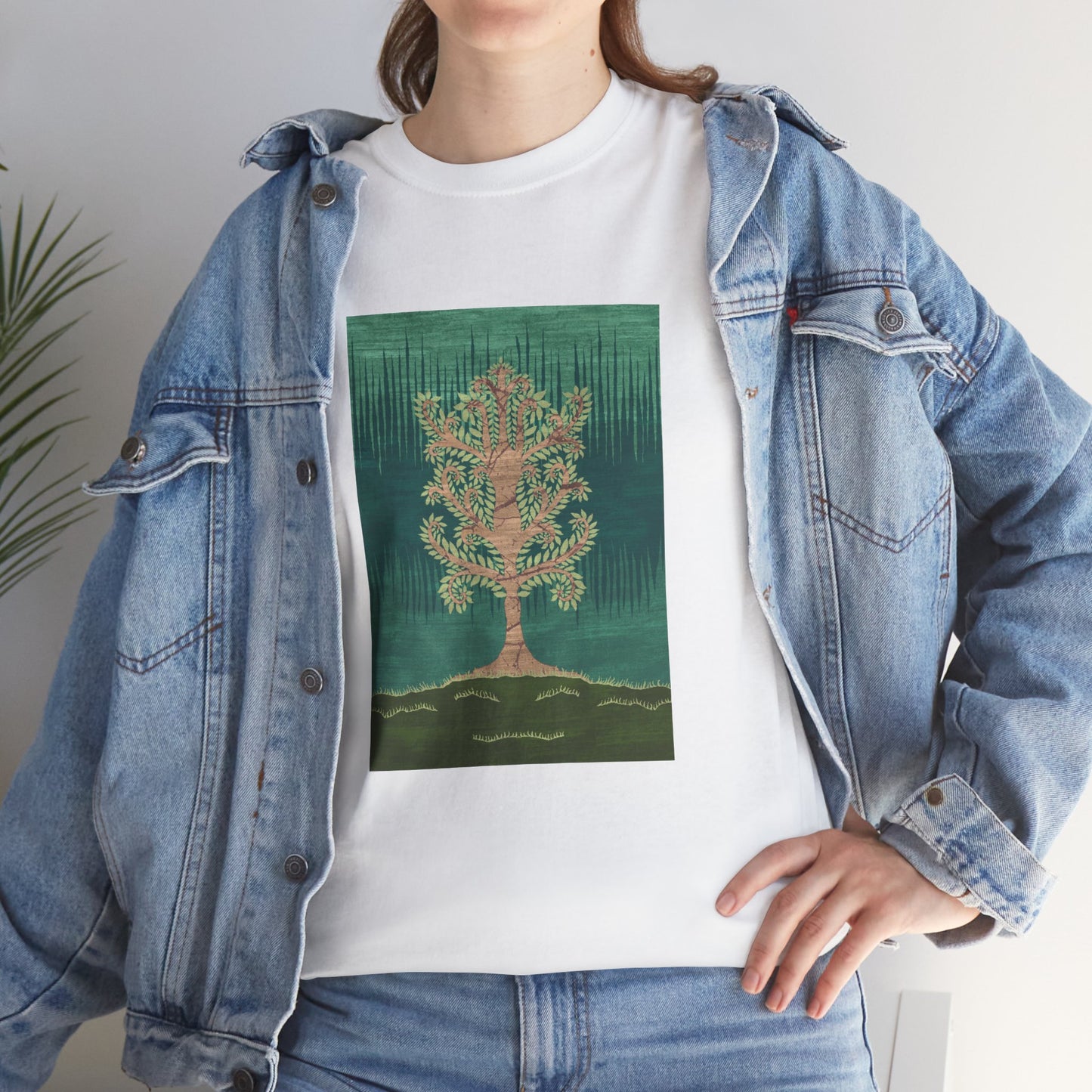 Unisex Heavy Cotton Tee - Ashen Tree (Spring version)