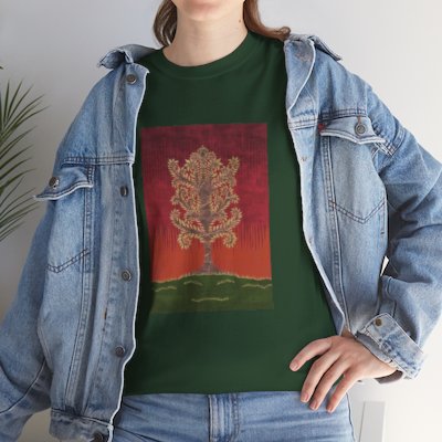 Unisex Heavy Cotton Tee - Ashen Tree (Autumn version)