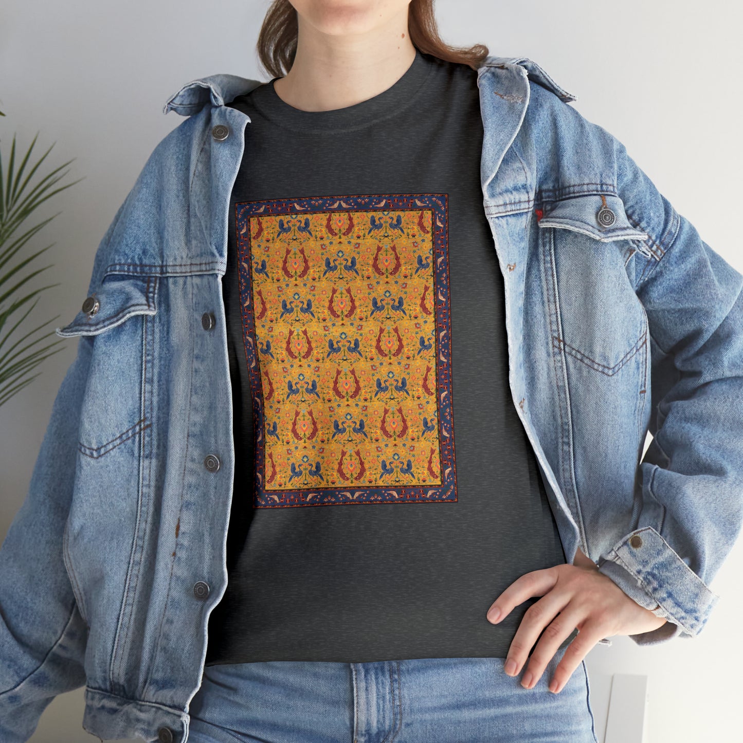 Unisex Heavy Cotton Tee - The Golden Fish and the Birds III