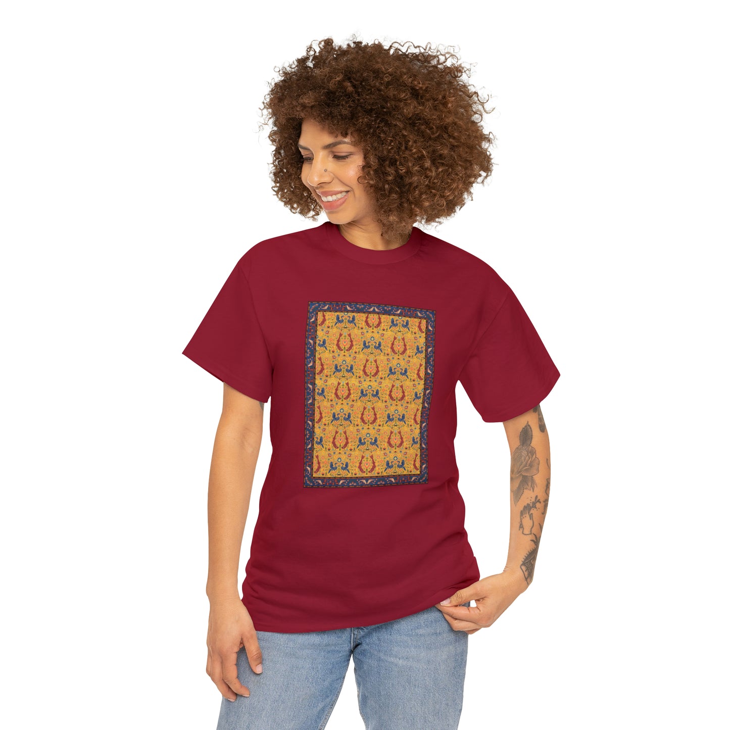 Unisex Heavy Cotton Tee - The Golden Fish and the Birds III