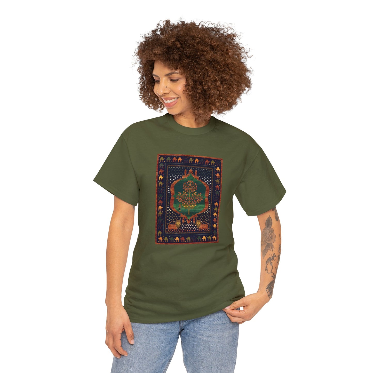 Unisex Heavy Cotton Tee - The lions and the maple II