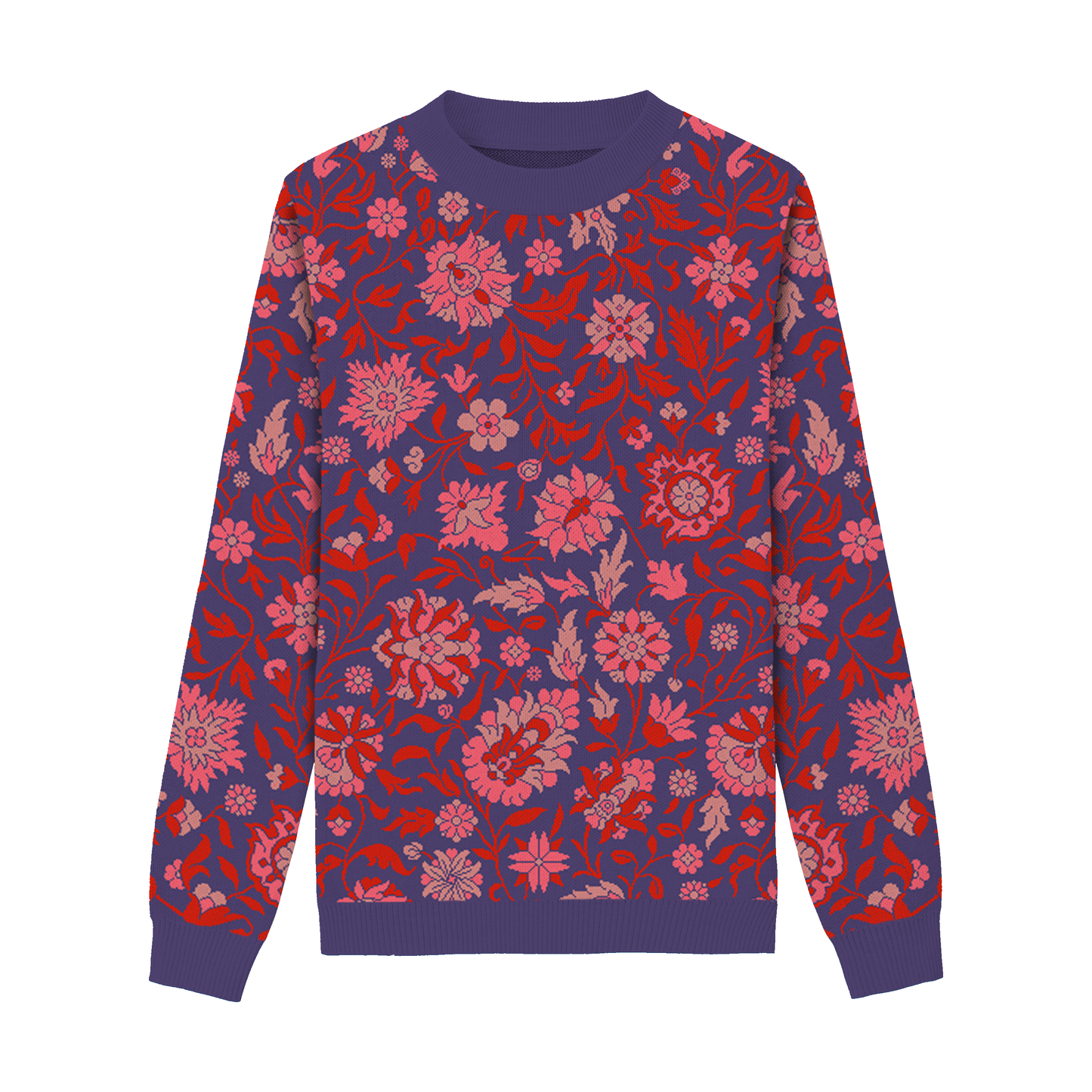 Unisex Knitted Sweater - Dream of Paradise (Lilac Blossom) - Crewneck Classic Fit