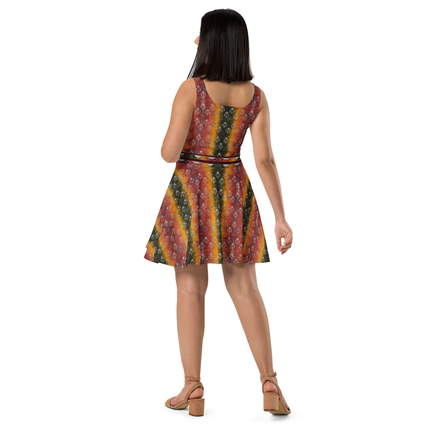 Skater / A-Line Dress - Pomegranate Garden III