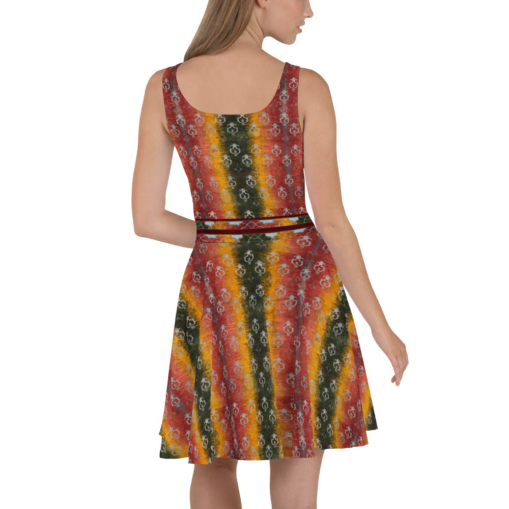 Skater / A-Line Dress - Pomegranate Garden III