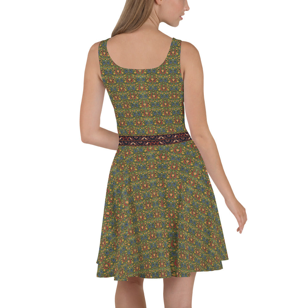 Skater / A-Line Dress - The Golden Fish and the Birds I