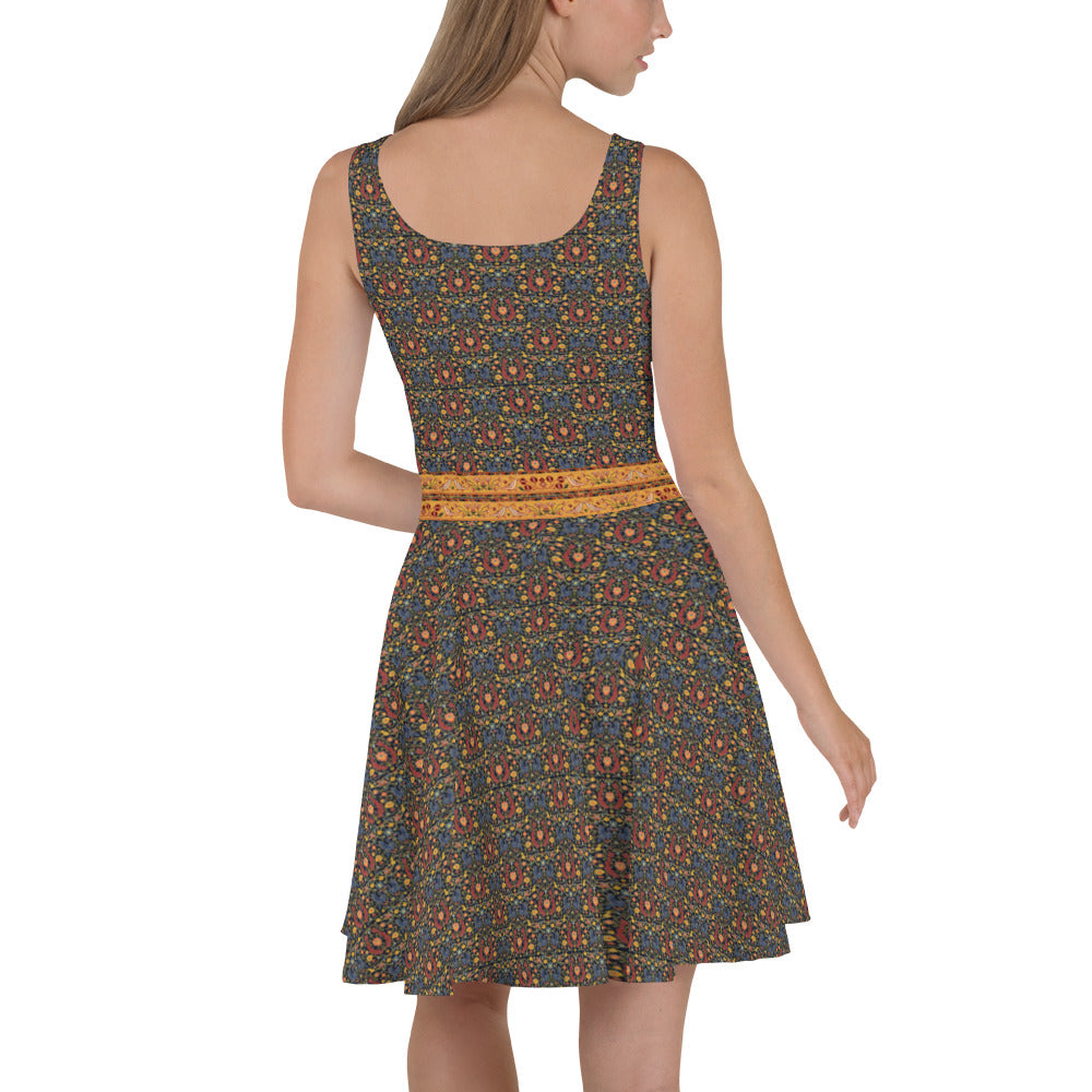 Skater / A-Line Dress - The Golden Fish and the Birds II