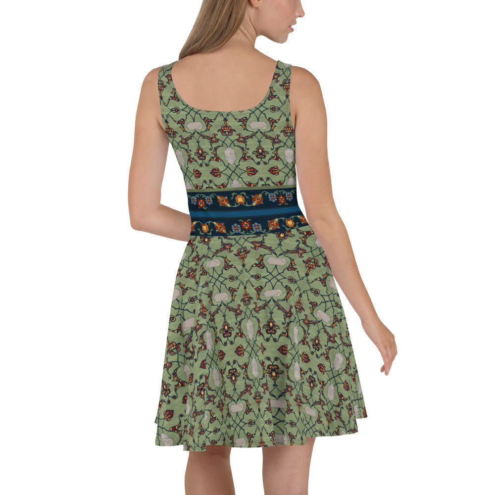 Skater / A-Line Dress - Nightfall green