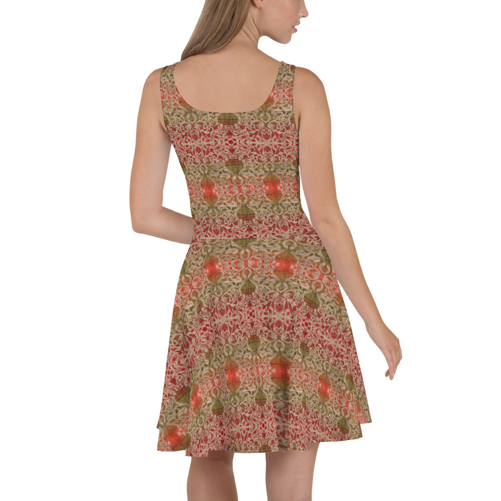 Skater / A-Line Dress - Reincarnation (Khaki Ruby)