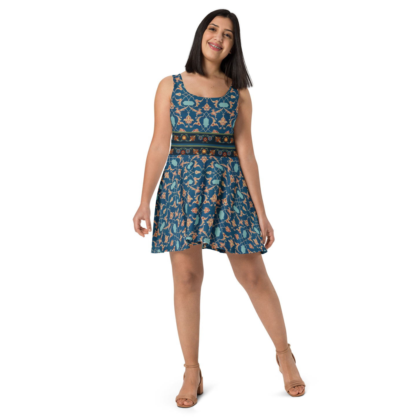 Skater / A-Line Dress - Nightfall blue