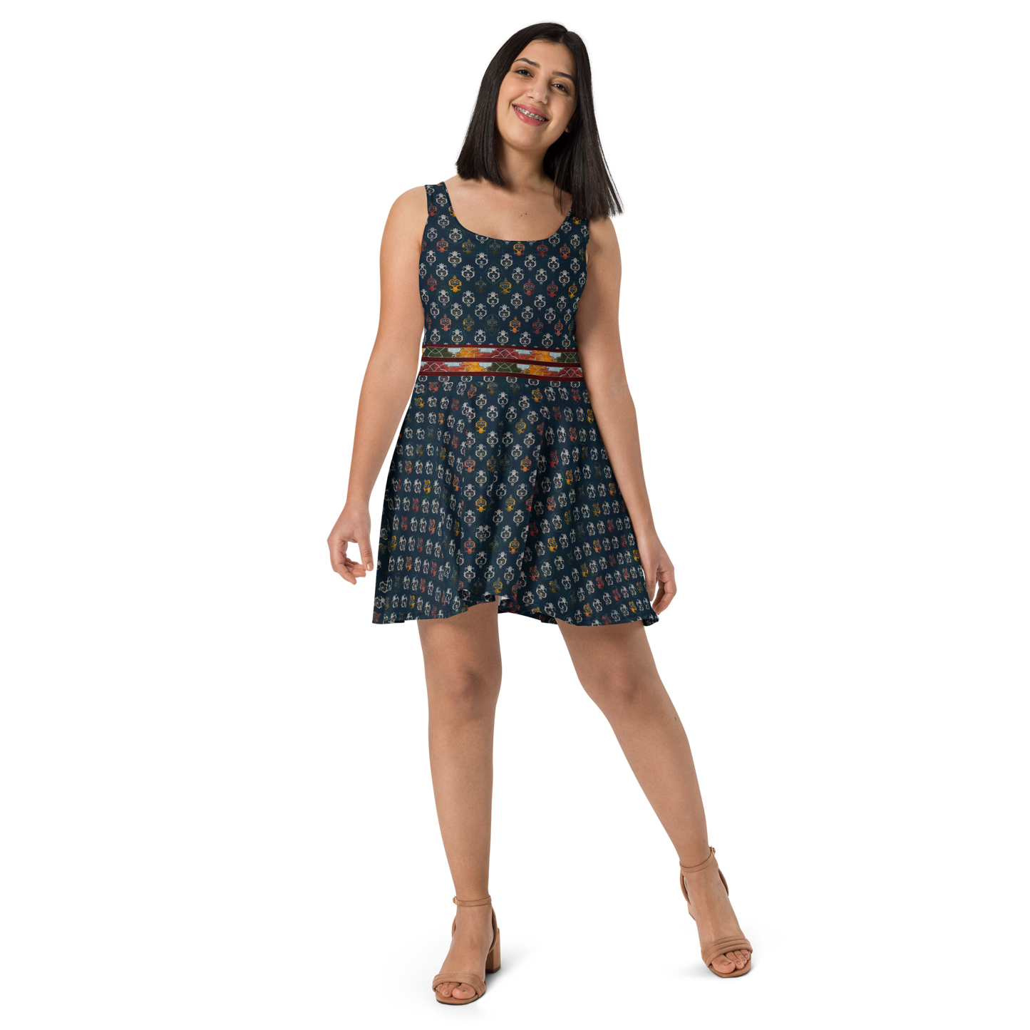 Skater / A-Line Dress - Pomegranate Garden II