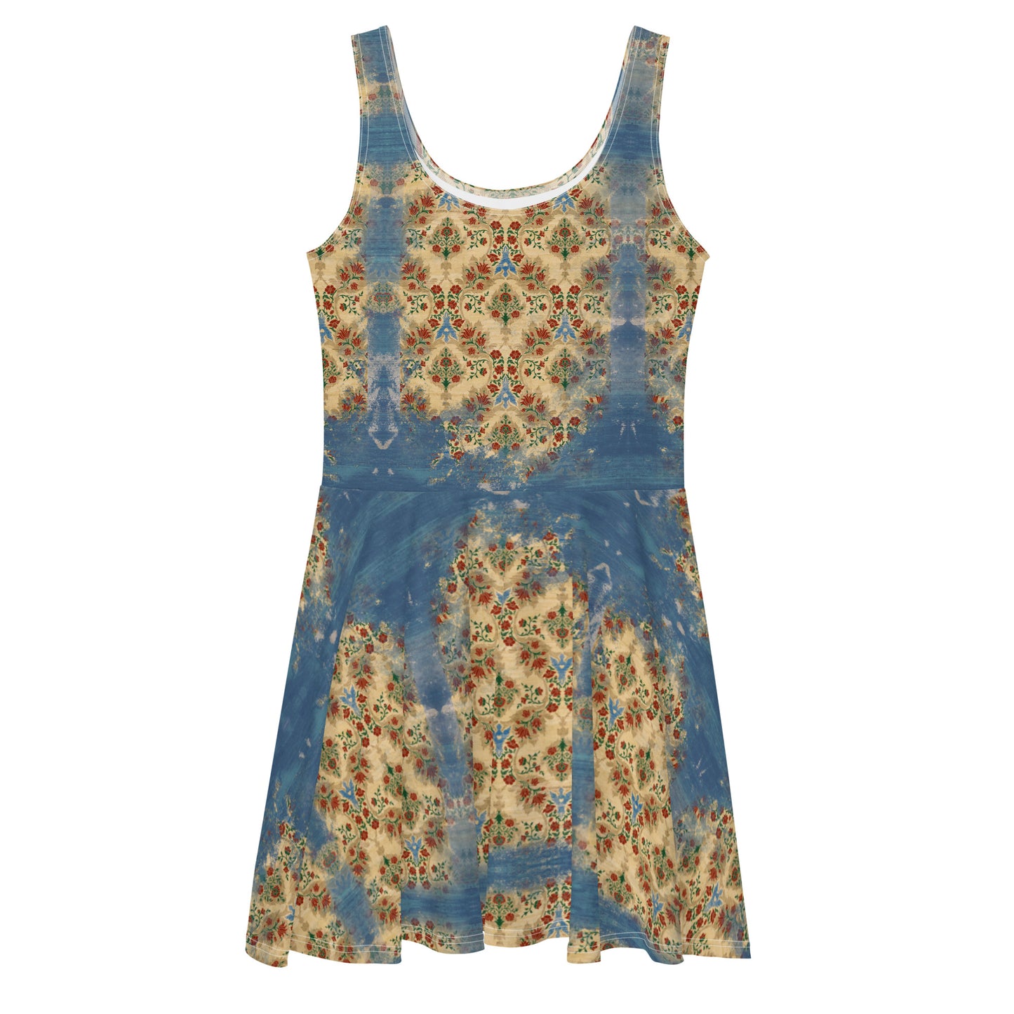 Skater / A-Line Dress - Sparrow's garden (blue version)