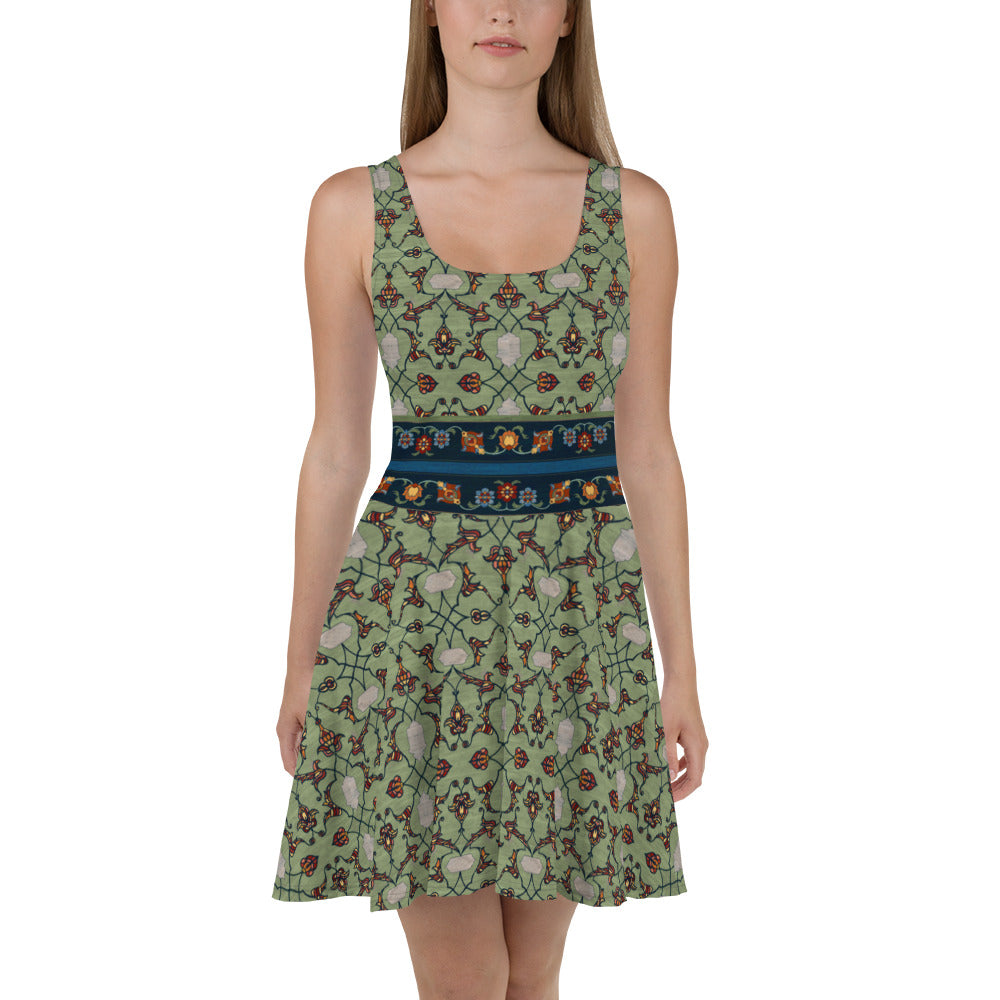 Skater / A-Line Dress - Nightfall green