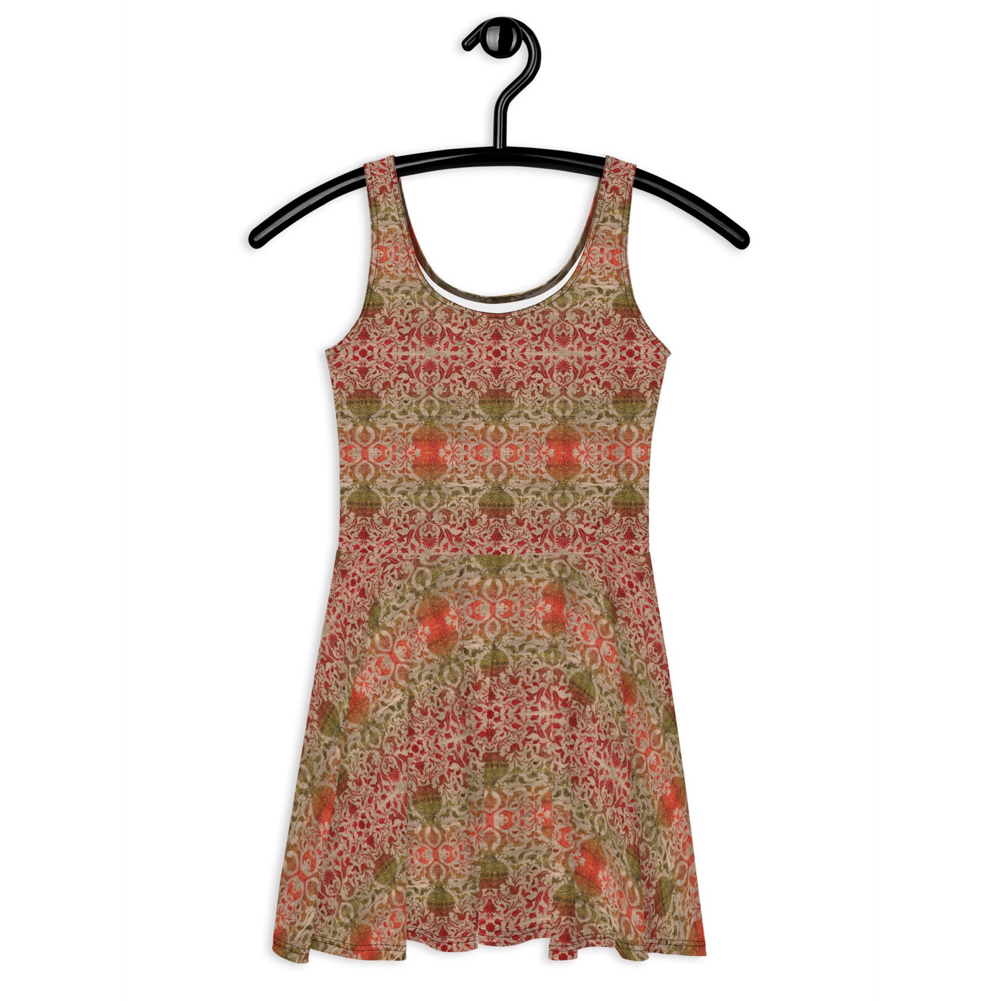 Skater / A-Line Dress - Reincarnation (Khaki Ruby)